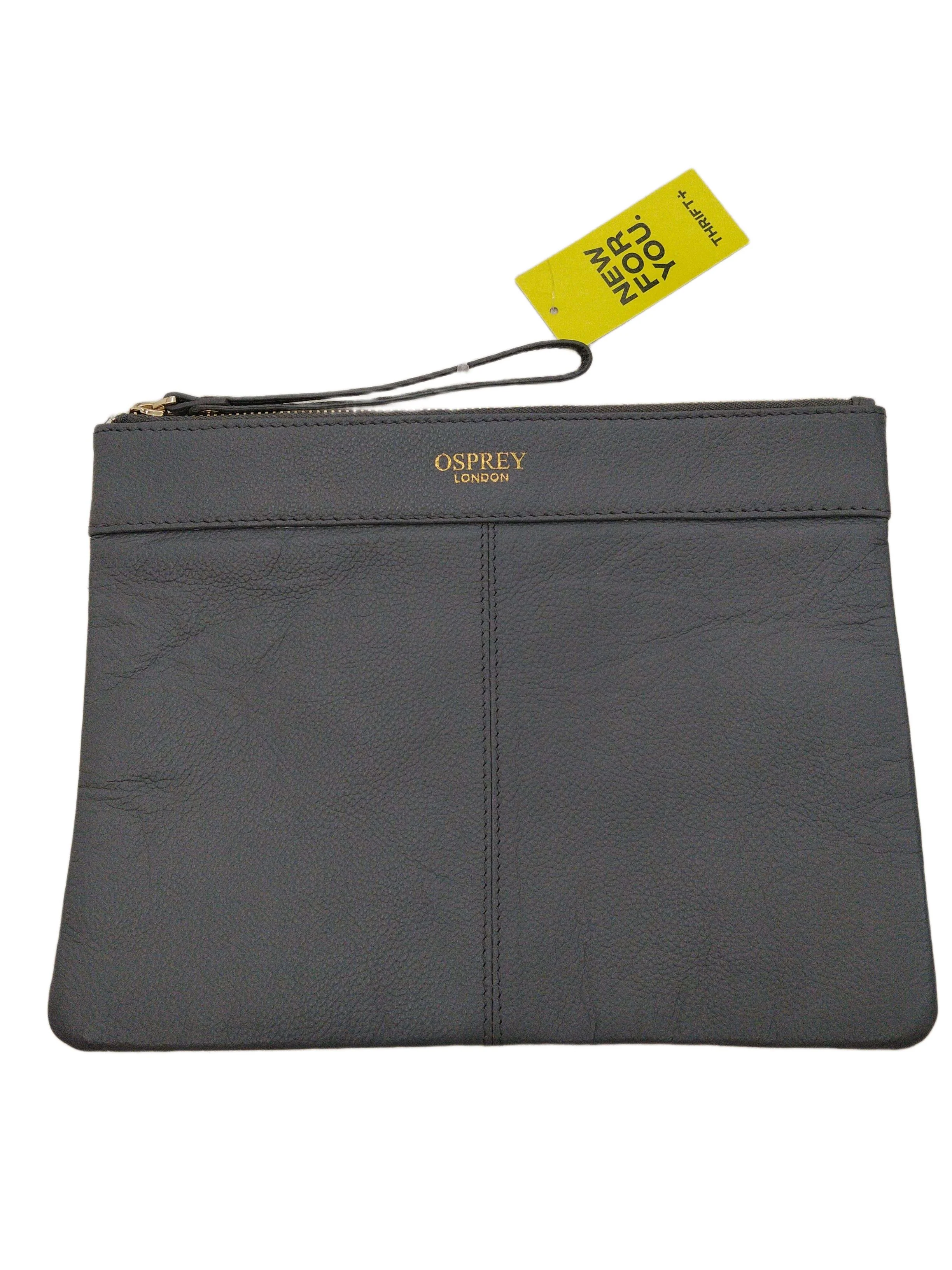 Osprey London Women's Bag Grey 100% Leather Clutch