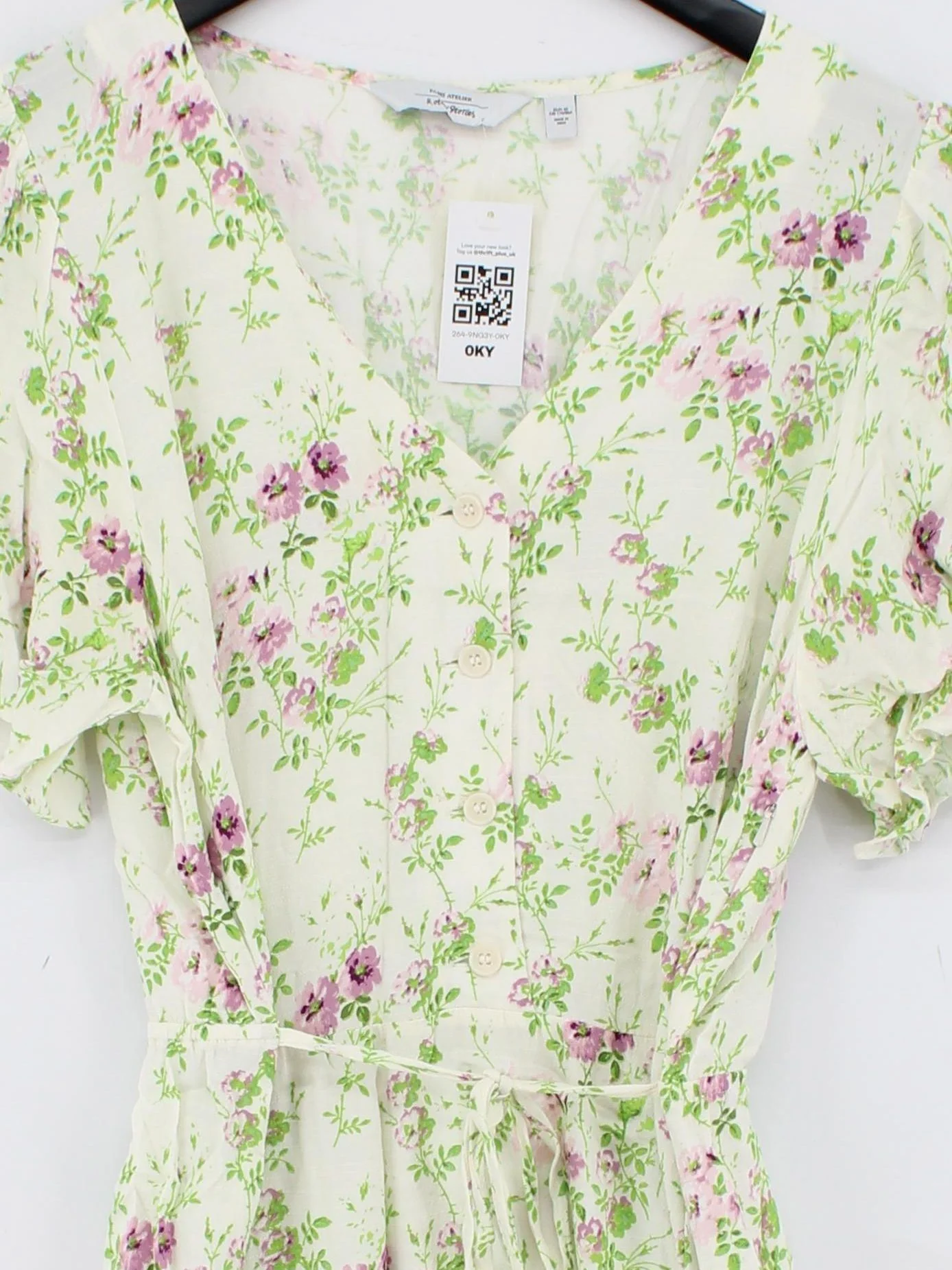 & Other Stories Shirt Midi Dress in Cream - Image 3