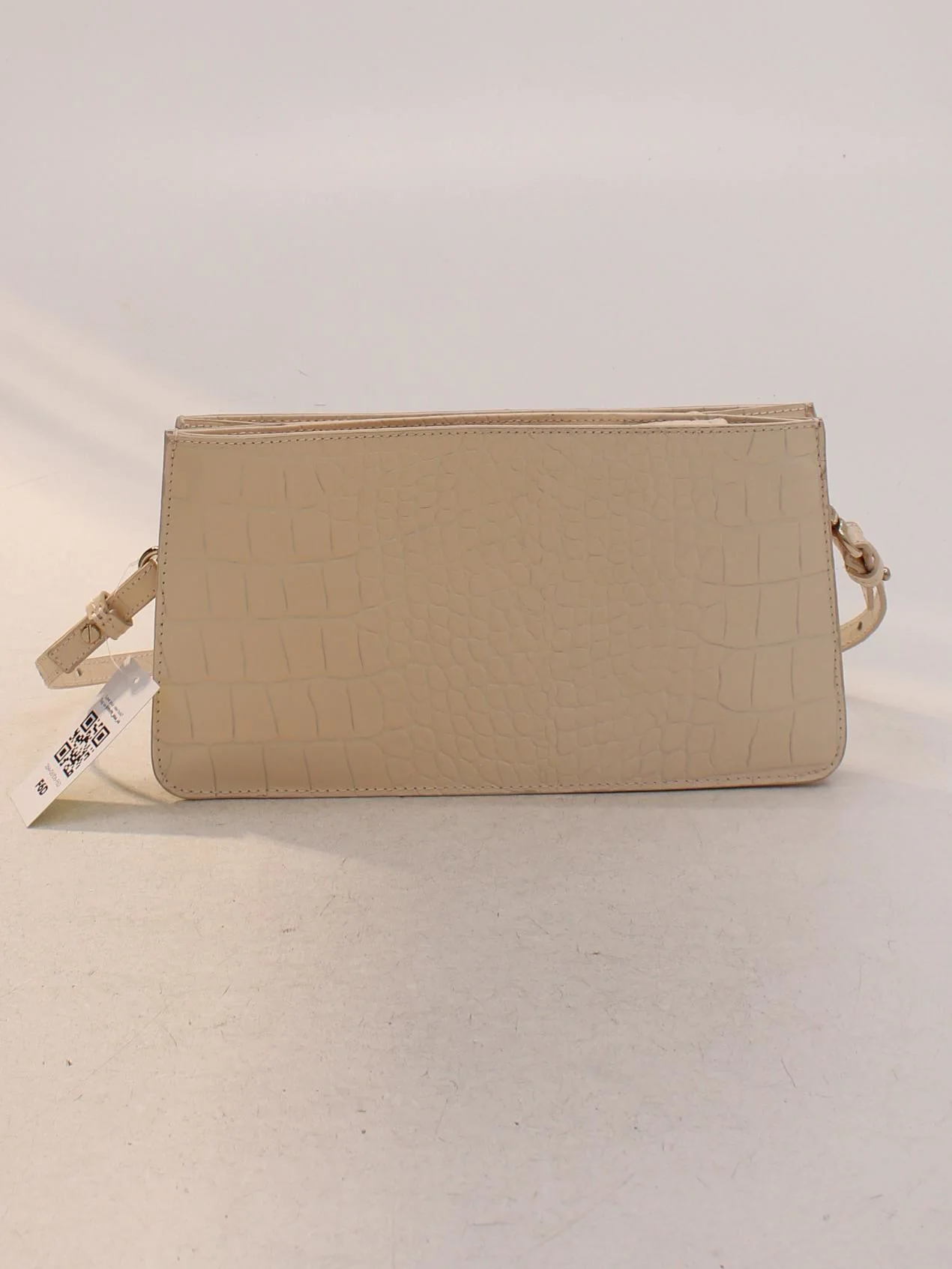 & Other Stories Women's Bag Cream Animal Print Leather with Cotton Shoulder Bag - Image 2