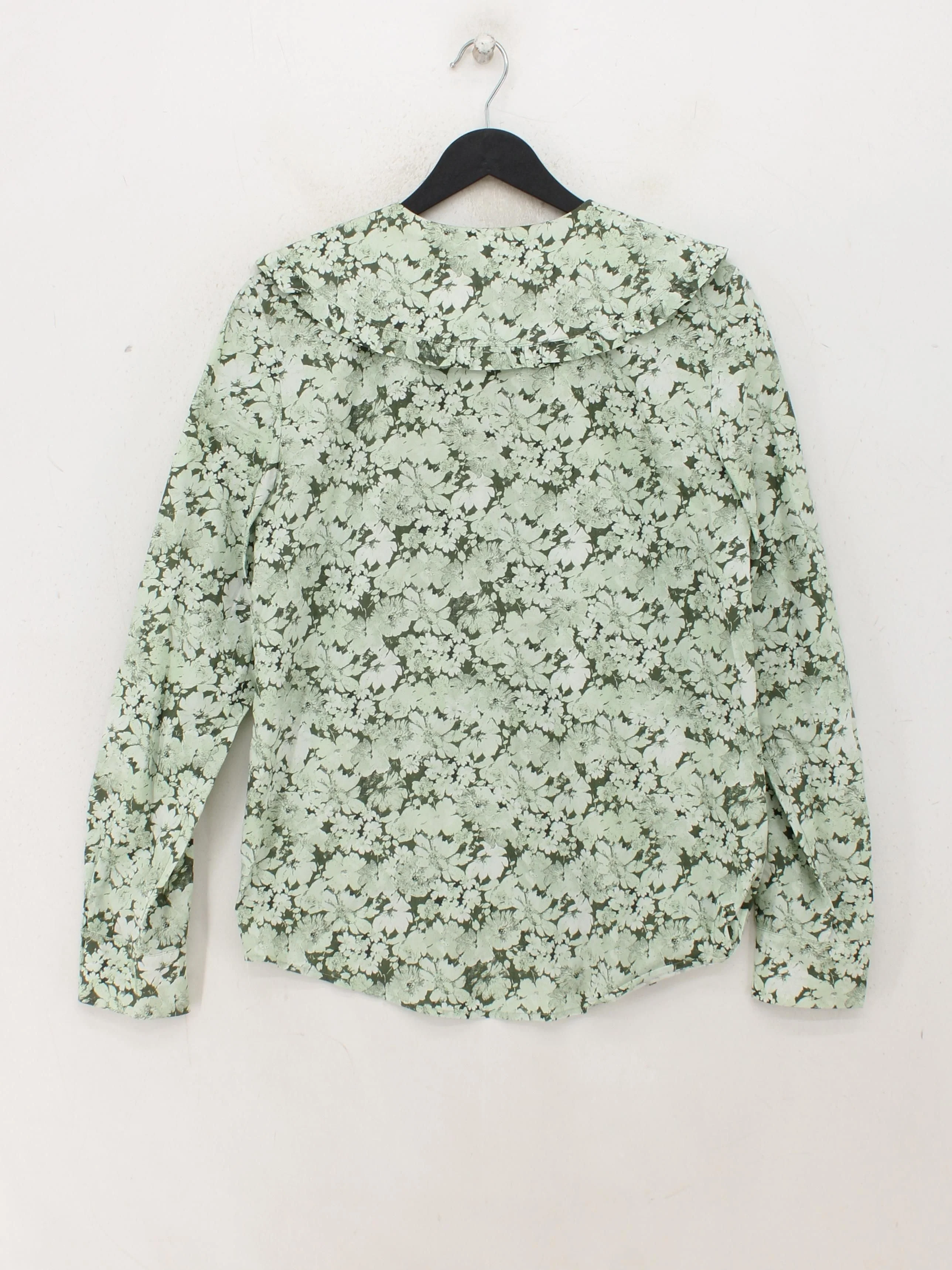 & Other Stories Women's Blouse UK 8 Green 100% Cotton Basic - Image 2