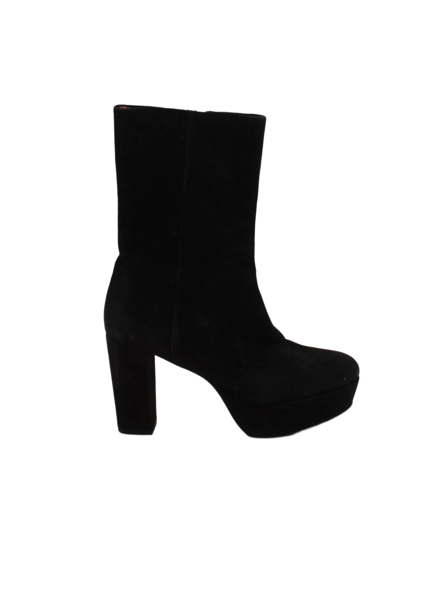& Other Stories Women's Boots UK 5 Black 100% Suede Platform