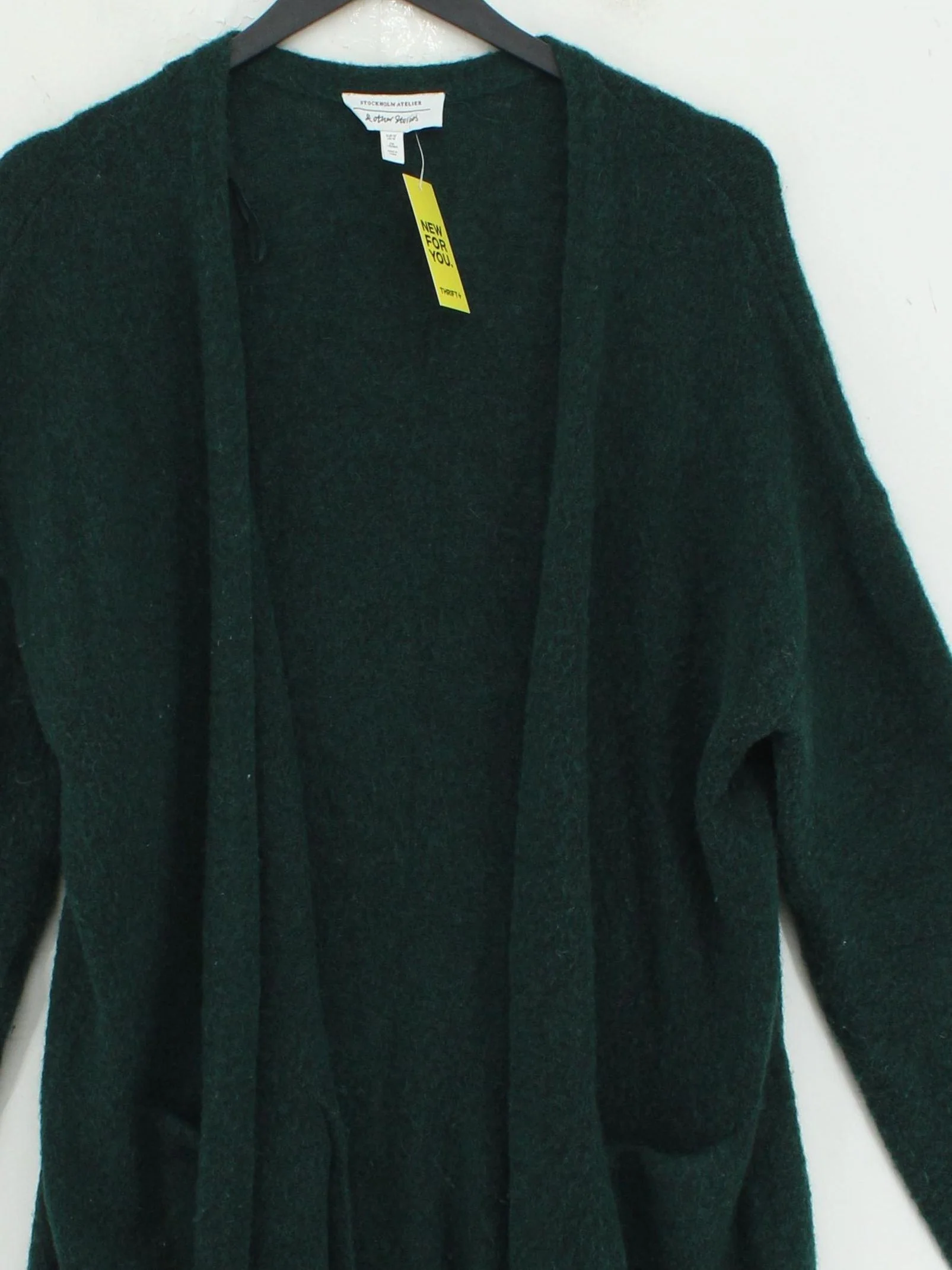 & Other Stories Women's Cardigan M Green Wool - Image 3