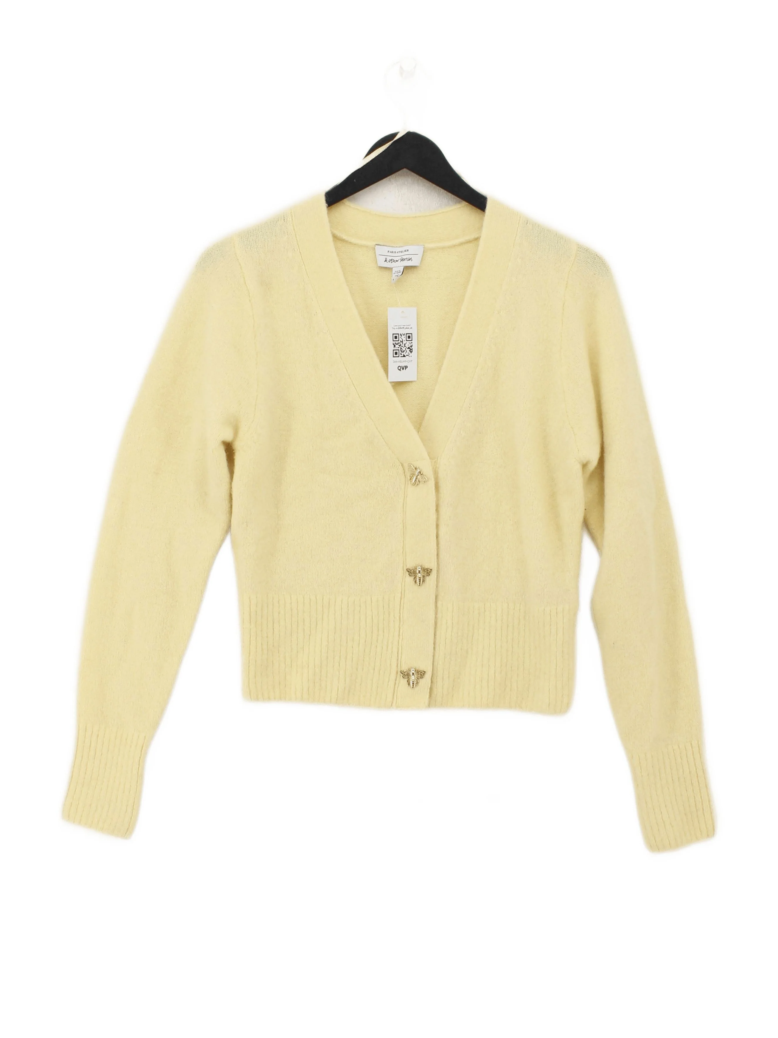 & Other Stories Women's Cardigan XS Yellow Polyamide