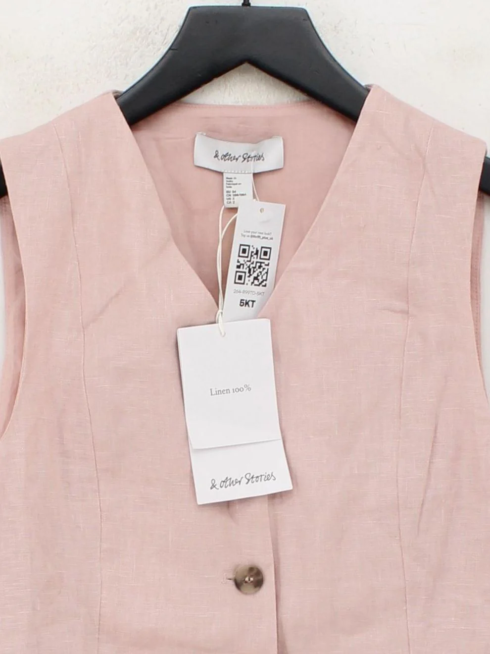 & Other Stories Women's Coat UK 6 Pink Linen with Cotton Overcoat - Image 3