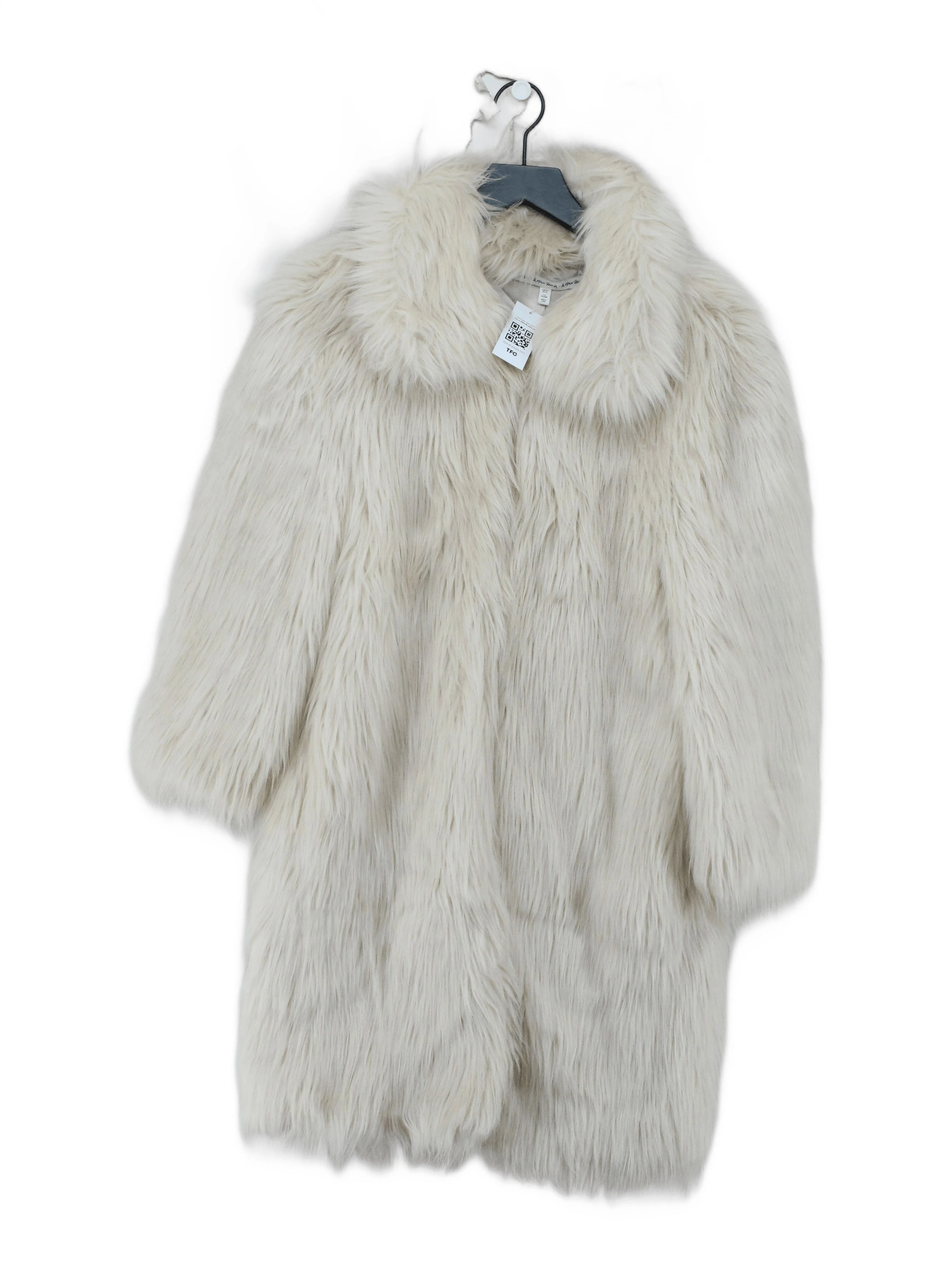 & Other Stories Women's Coat XS Cream Acrylic with Polyester, Other Overcoat