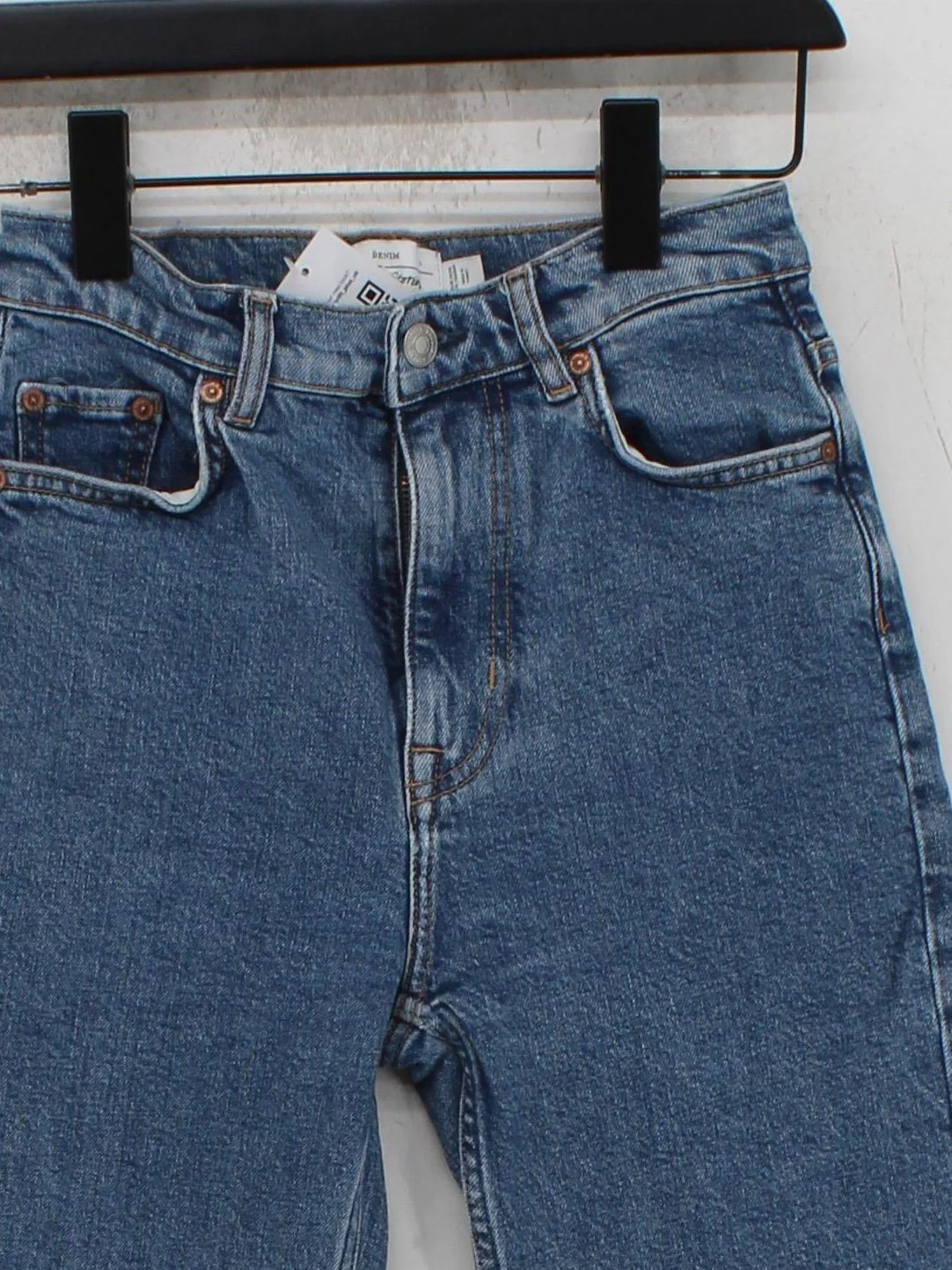 & Other Stories Women's Jeans W 25 in Blue Cotton with Elastane Straight - Image 3