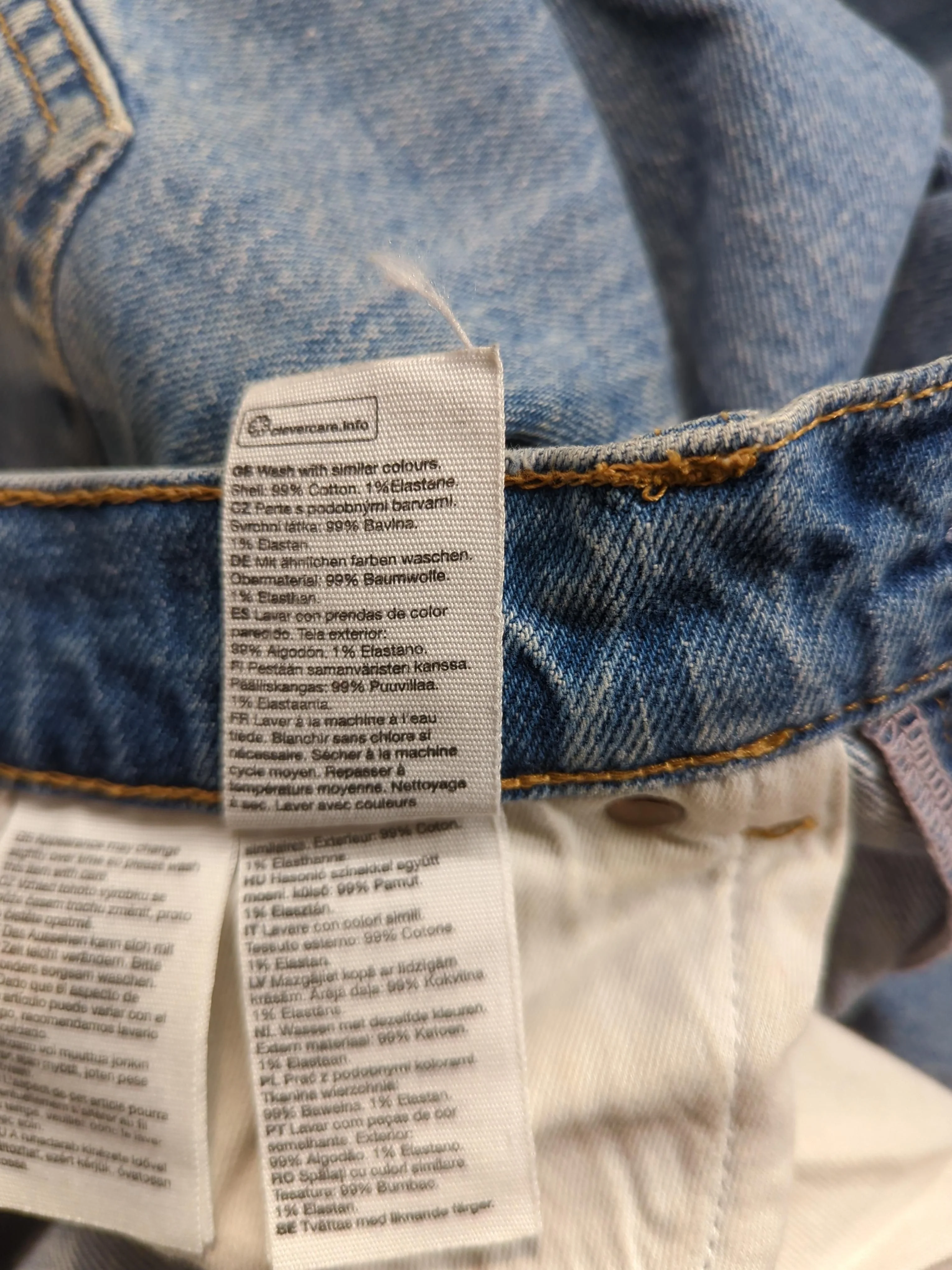& Other Stories Women's Jeans W 27 in Blue Cotton with Elastane Wide-Leg - Image 6