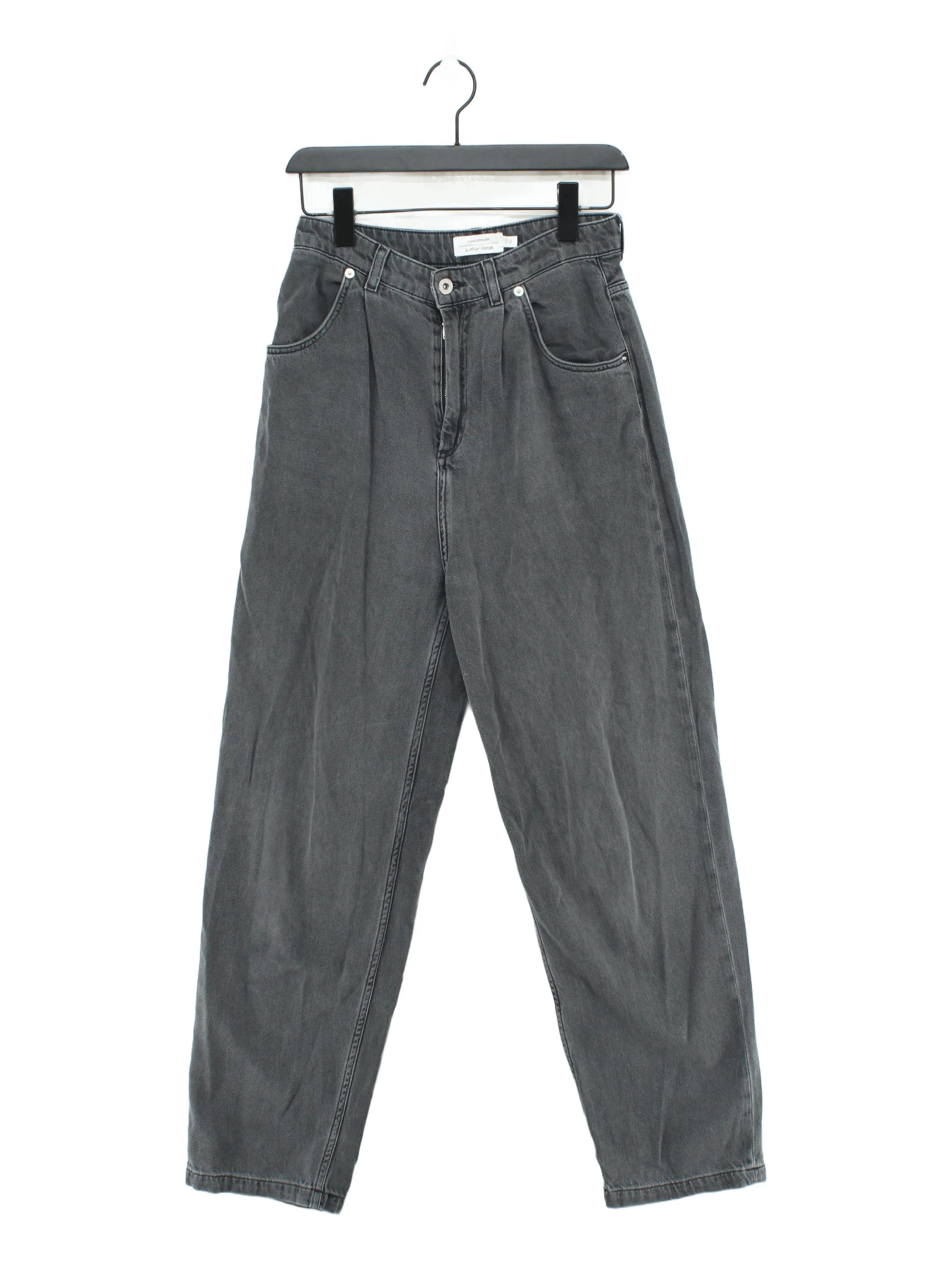 & Other Stories Women's Jeans W 27 in Grey 100% Cotton Mom