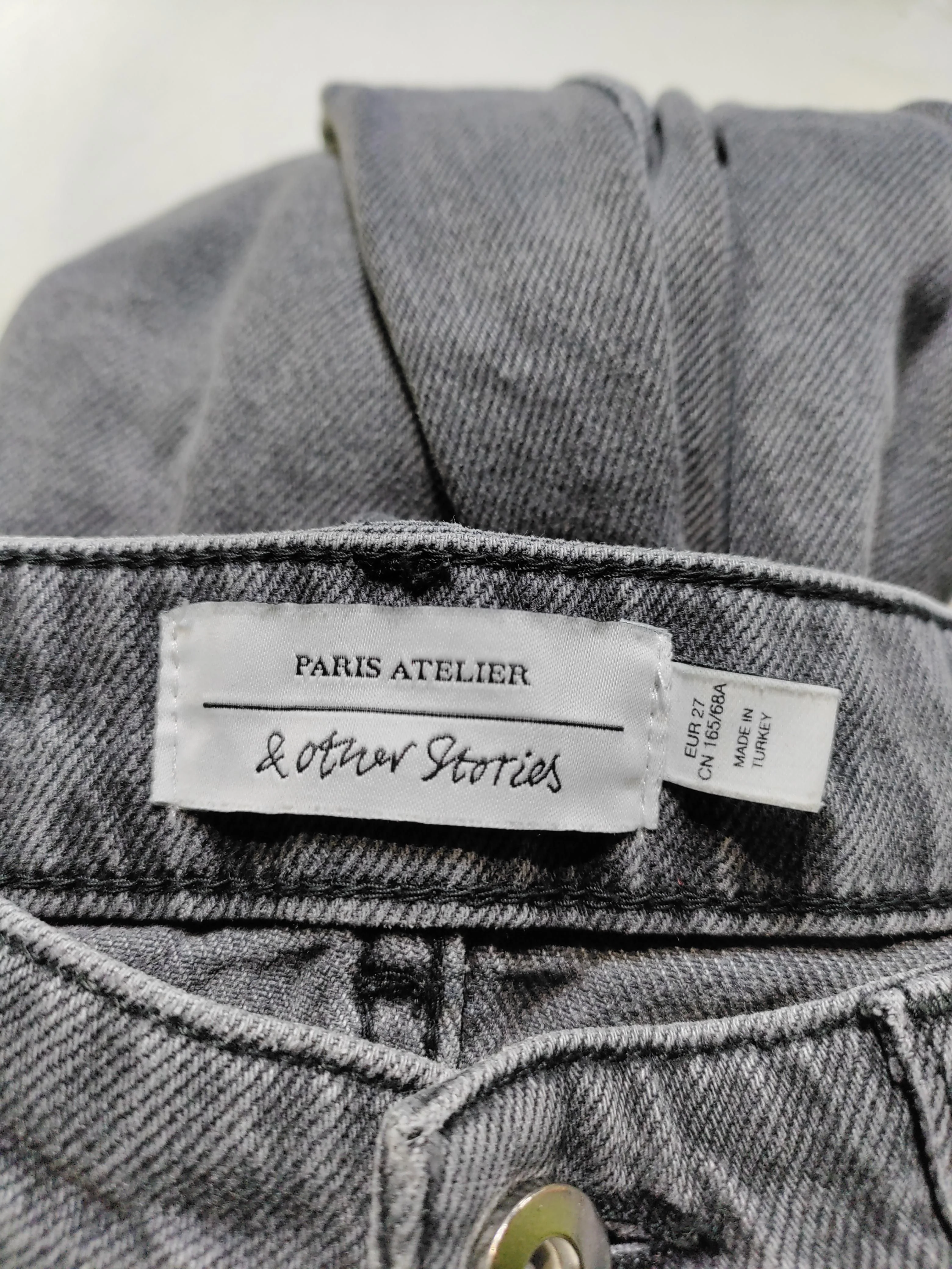 & Other Stories Women's Jeans W 27 in Grey 100% Cotton Mom - Image 5