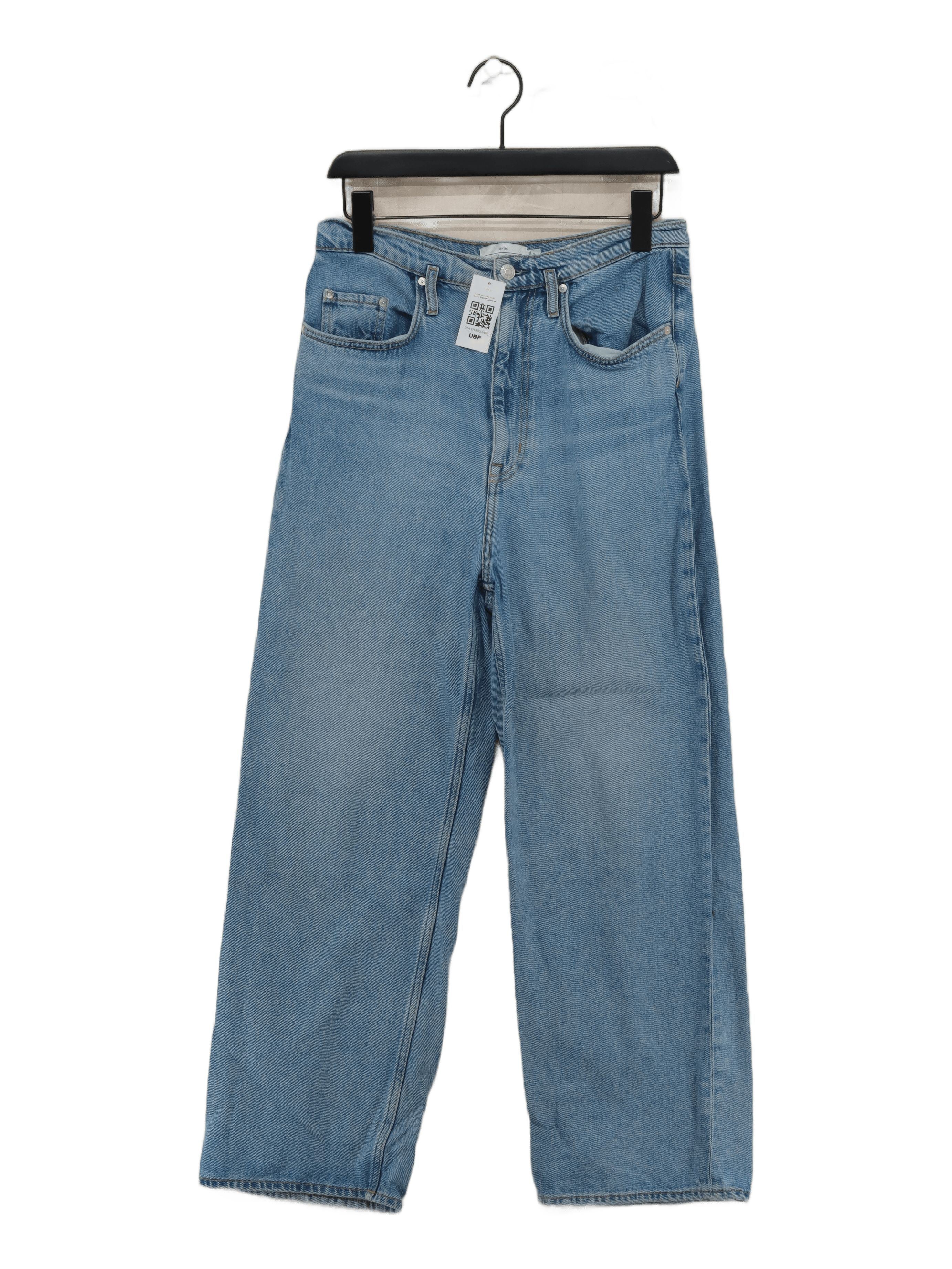 & Other Stories Women's Jeans W 28 in Blue 100% Cotton Wide-Leg