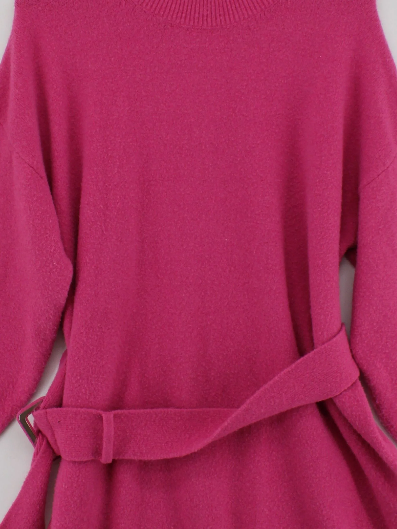 & Other Stories Women's Jumper L Pink Wool with Acrylic, Elastane Pullover - Image 3