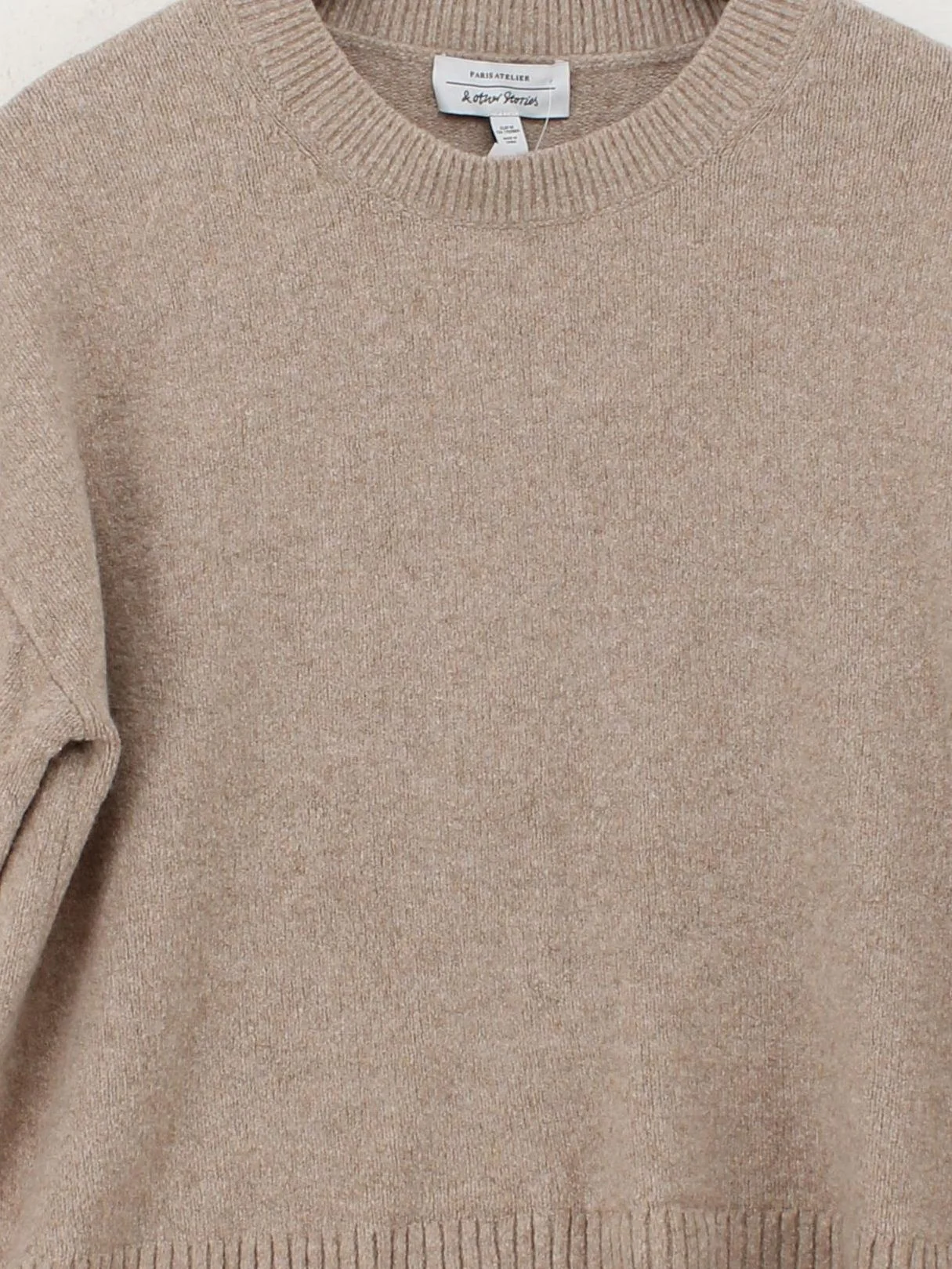 & Other Stories Women's Jumper M Cream Cotton - Image 3
