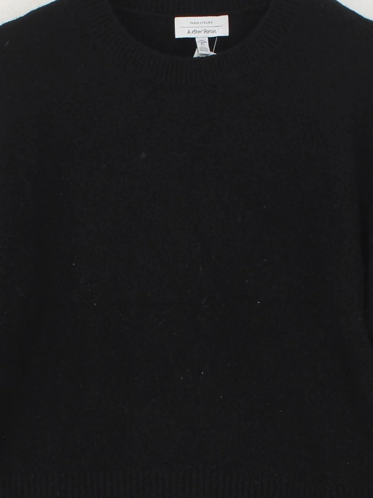 & Other Stories Women's Jumper S Black Cotton - Image 3