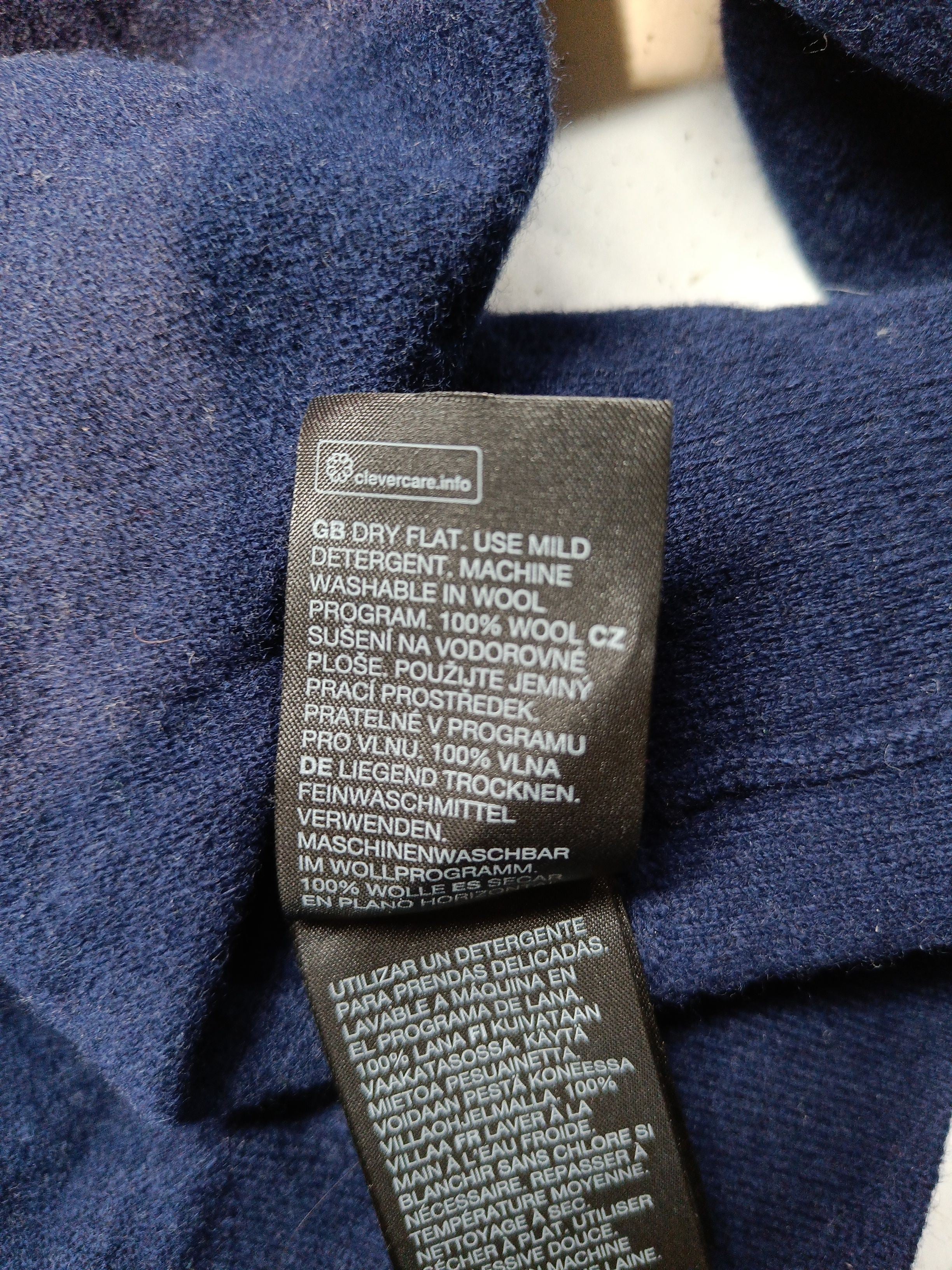 & Other Stories Women's Jumper XS Blue 100% Wool V-Neck Pullover - Image 6