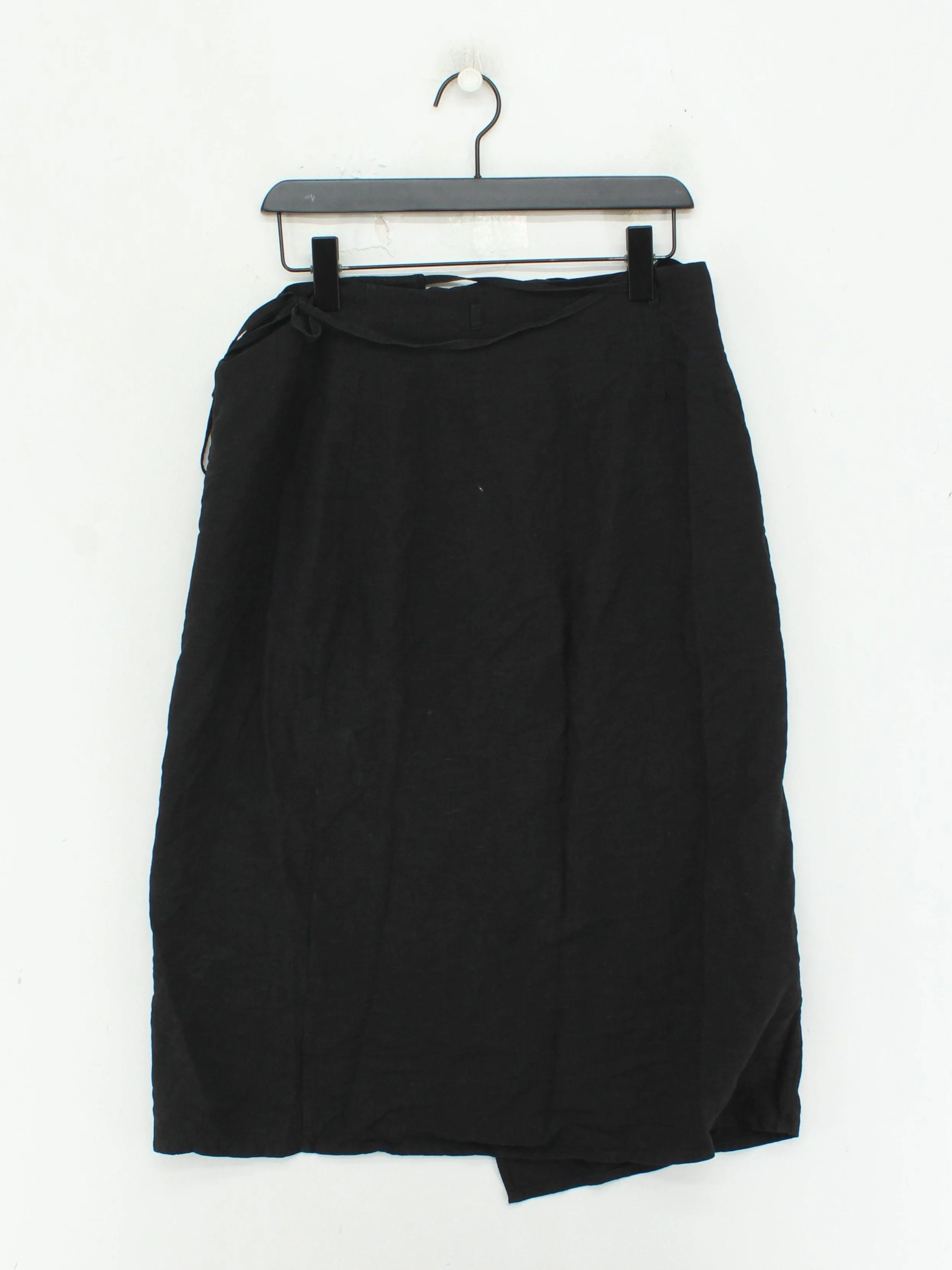 & Other Stories Women's Midi Skirt UK 8 Black Linen with Viscose Midi Wrap - Image 2