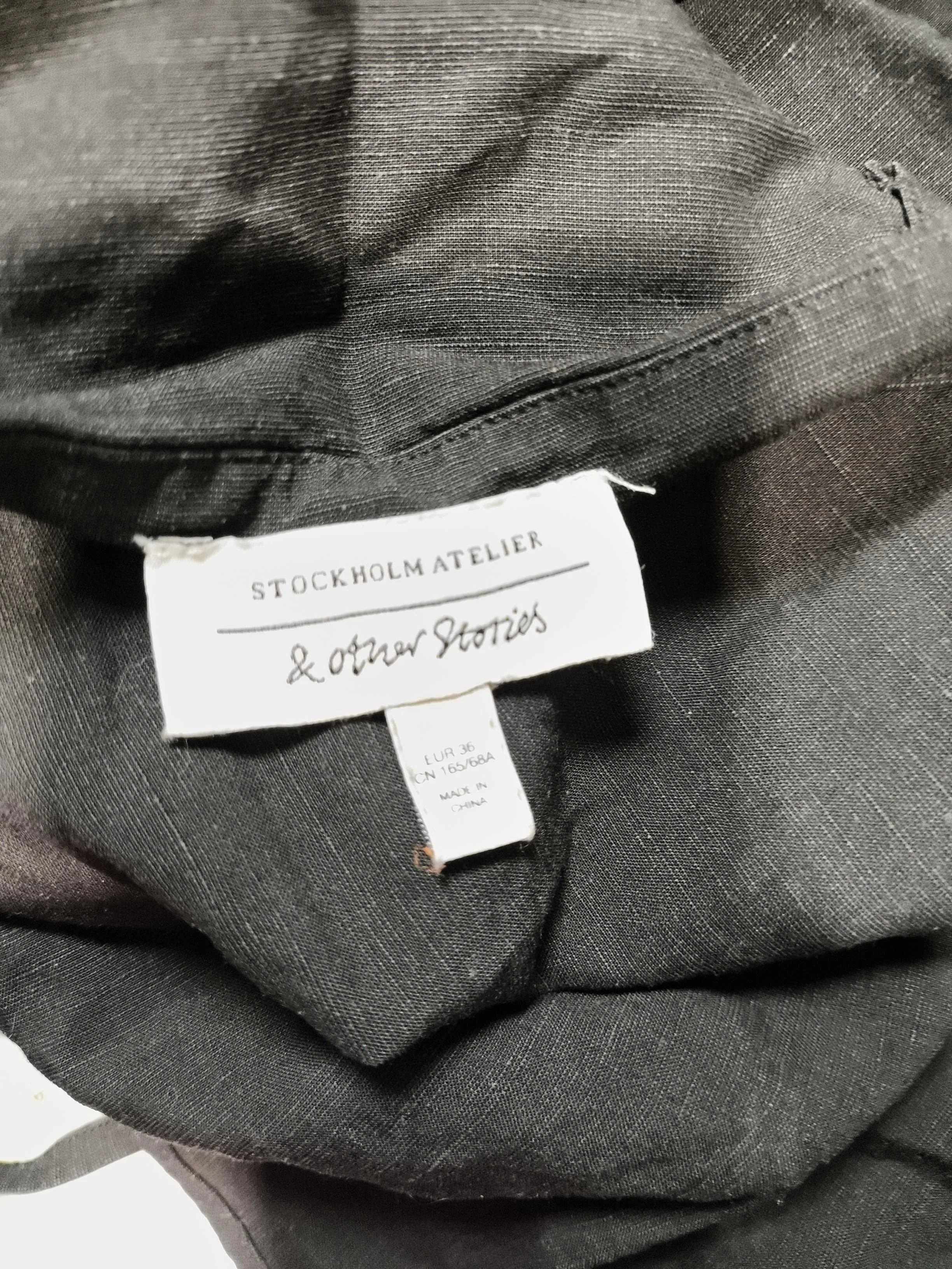 & Other Stories Women's Midi Skirt UK 8 Black Linen with Viscose Midi Wrap - Image 6