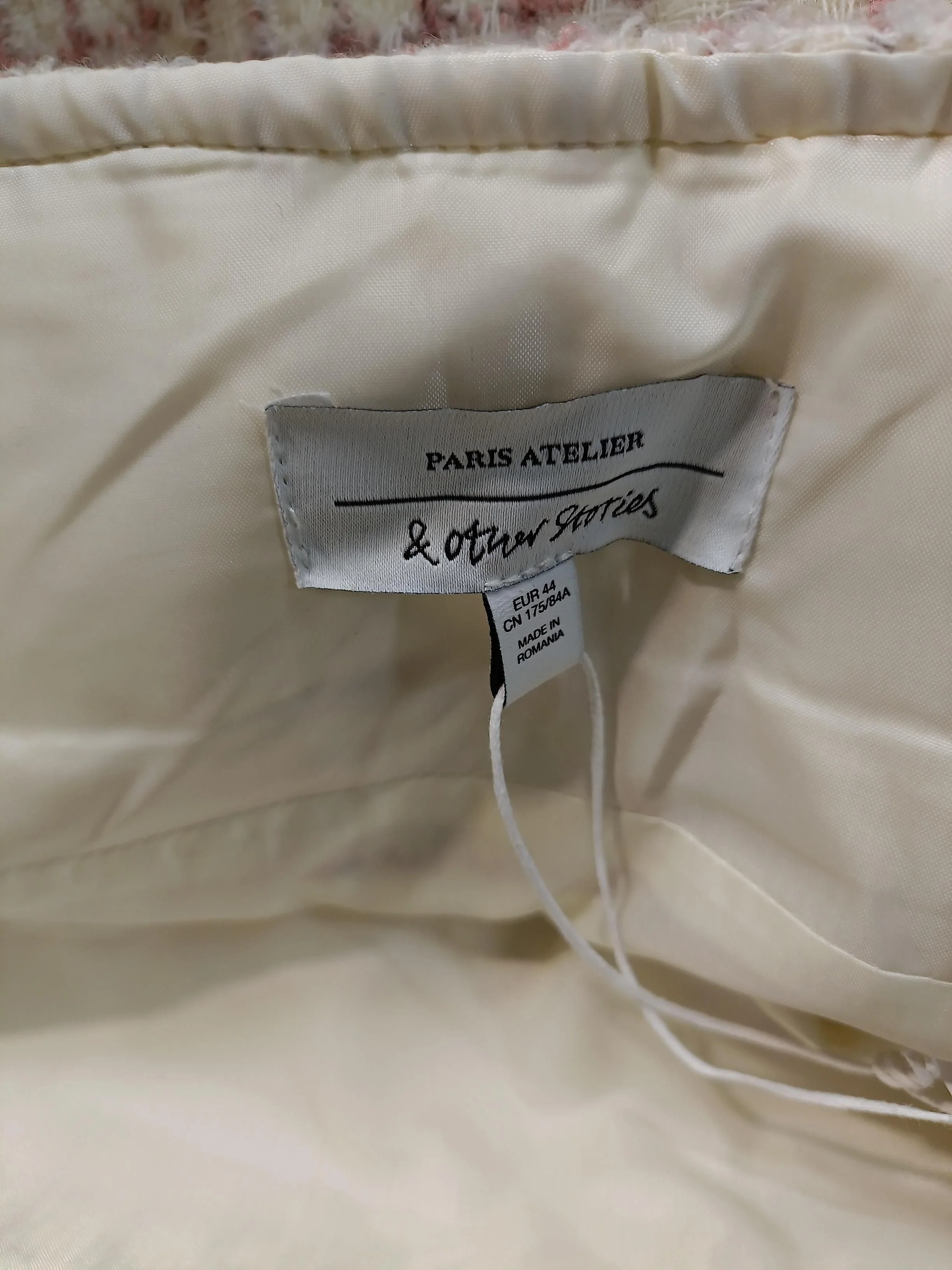 & Other Stories Women's Mini Skirt UK 16 Cream Polyester - Image 5