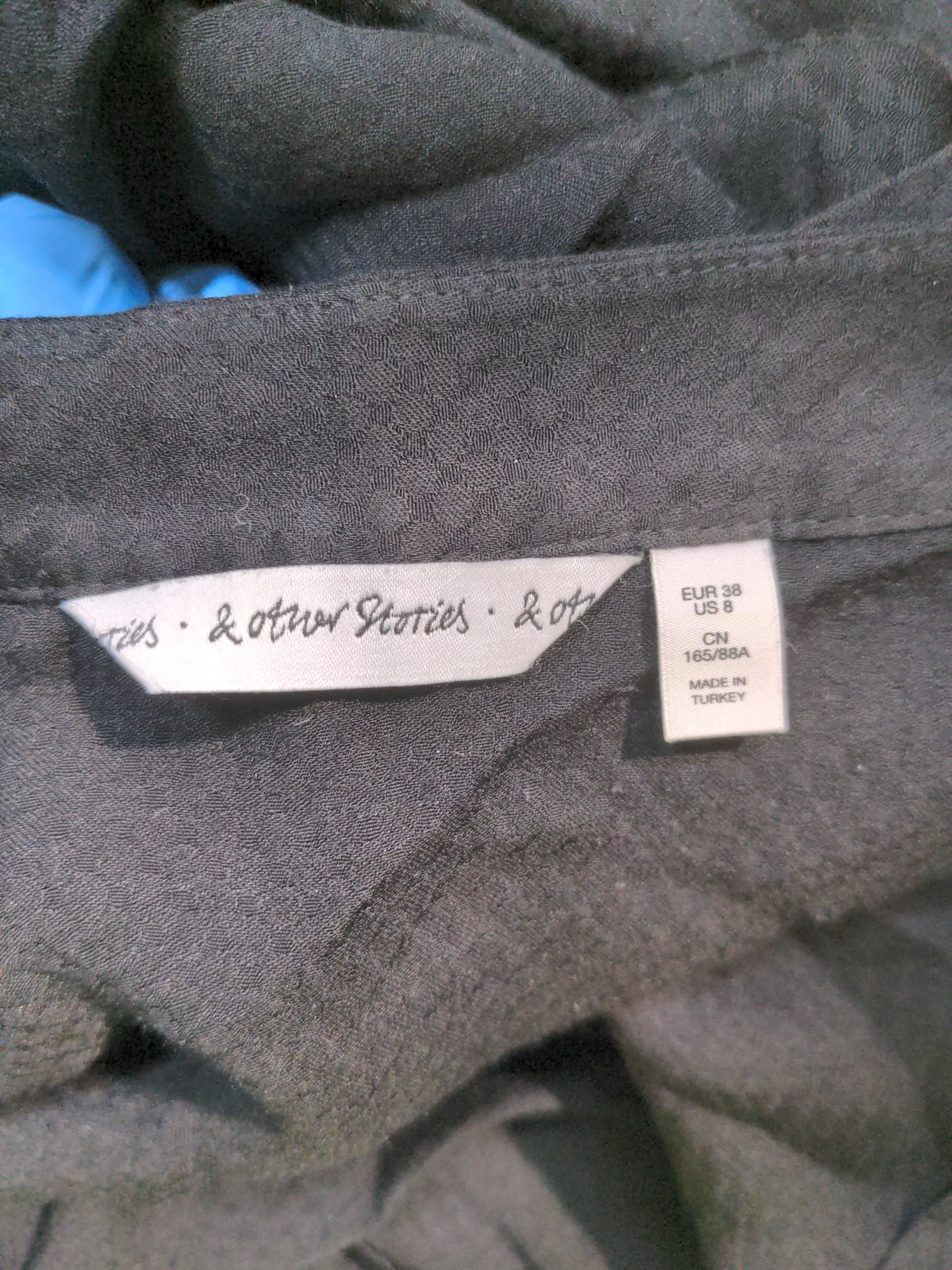 & Other Stories Women's Shirt UK 10 Black 100% Viscose Basic - Image 6