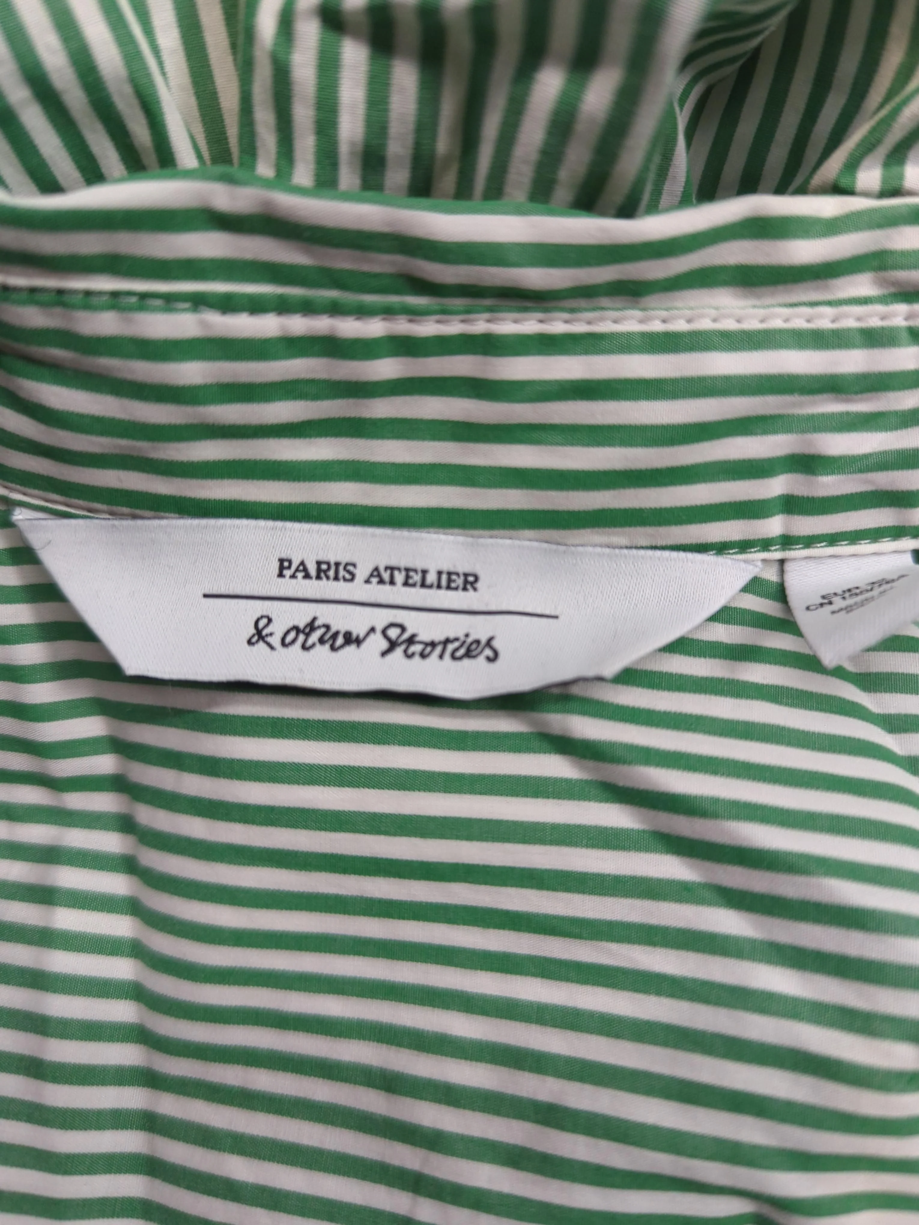 & Other Stories Women's Shirt UK 4 Green 100% Cotton Basic - Image 5