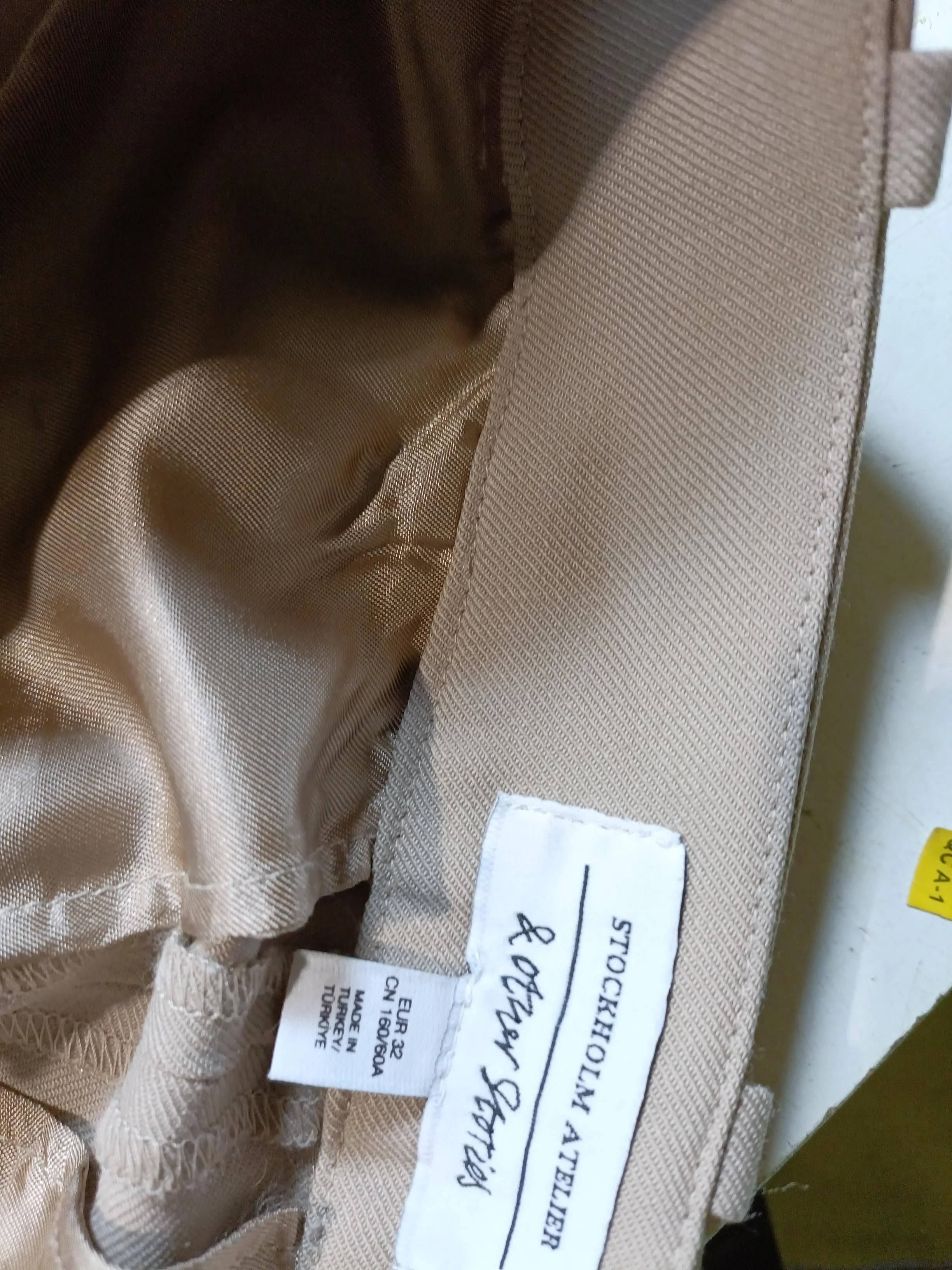 & Other Stories Women's Suit Trousers UK 4 Tan Polyester - Image 5