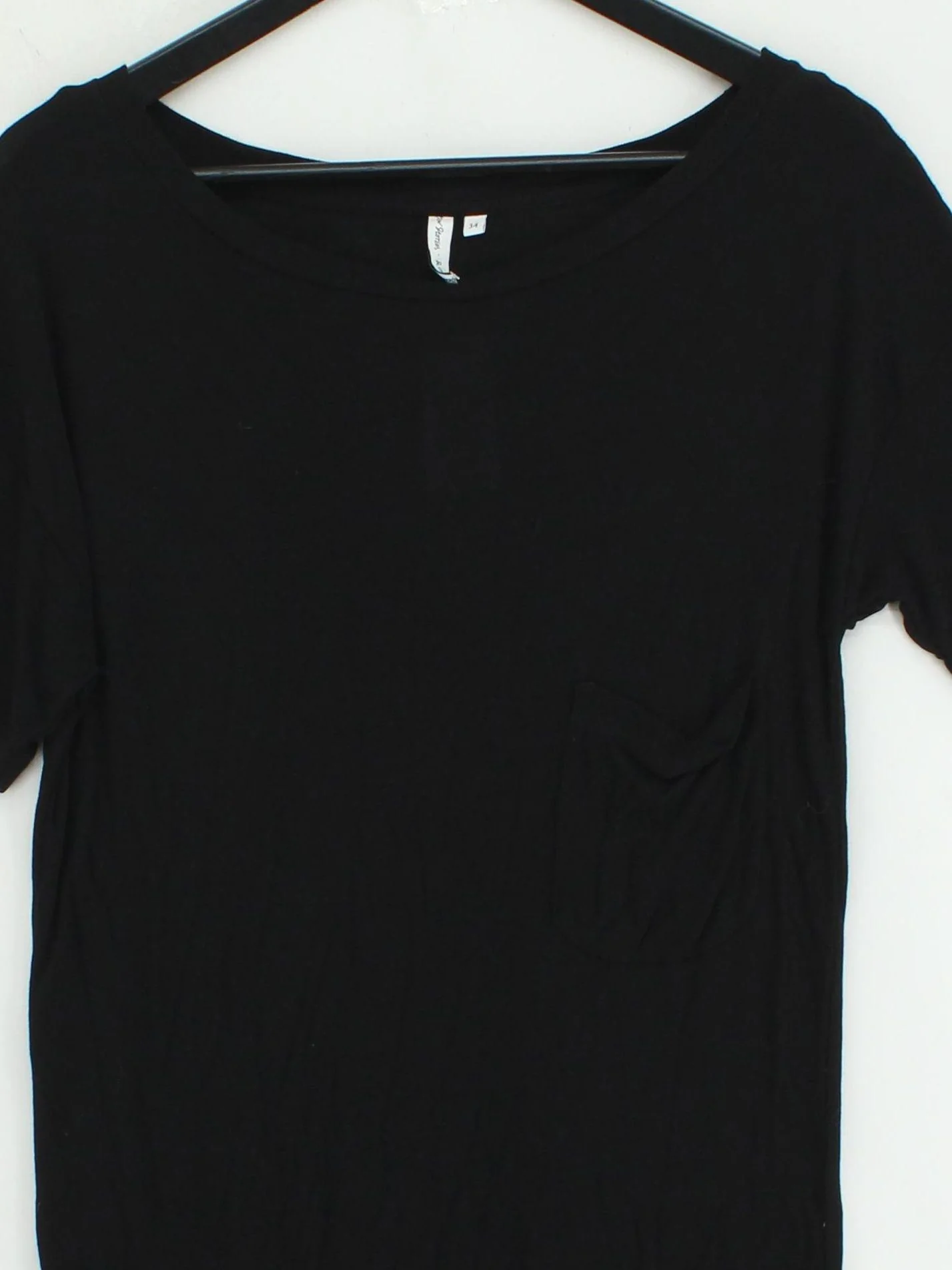 & Other Stories Women's T-Shirt UK 6 Black 100% Viscose Basic - Image 3