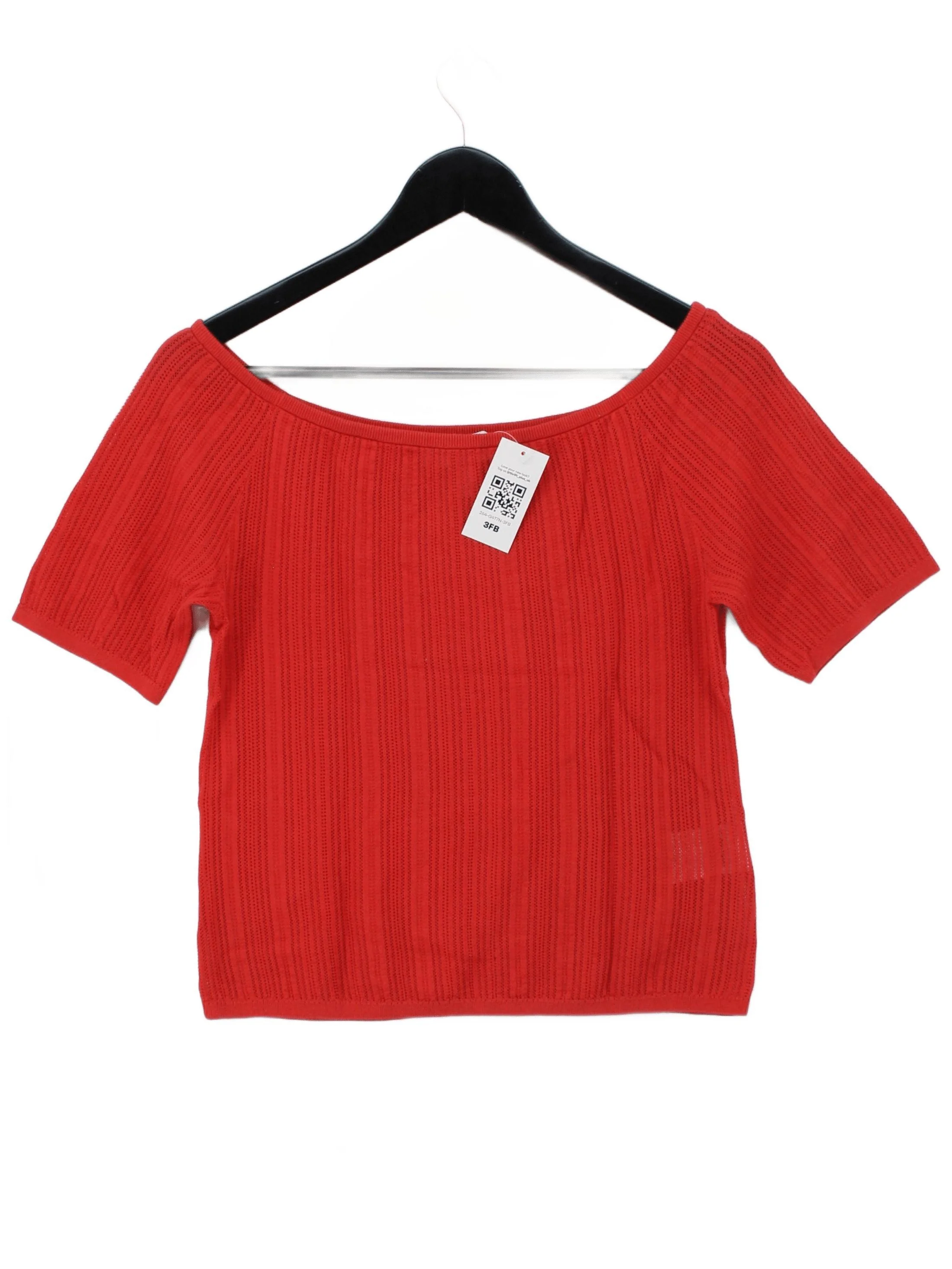 & Other Stories Women's Top M Red Cotton with Acetate Basic