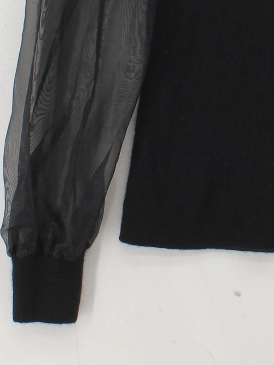 & Other Stories Women's Top S Black Polyamide with Wool, Elastane, Other Basic - Image 4
