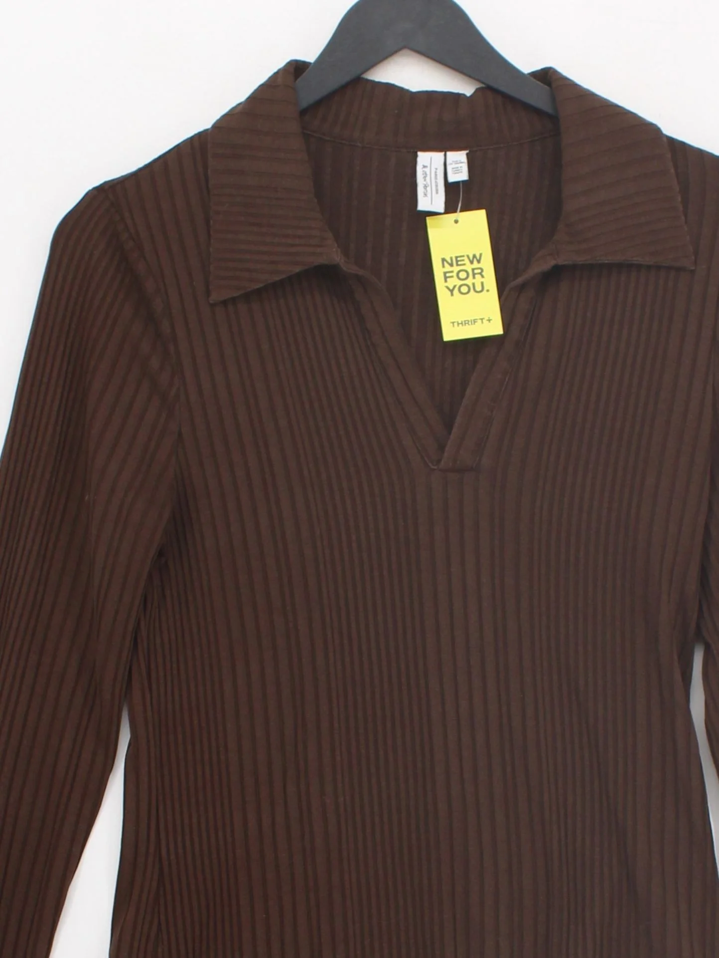 & Other Stories Women's Top S Brown Lyocell Modal with Elastane Basic - Image 3