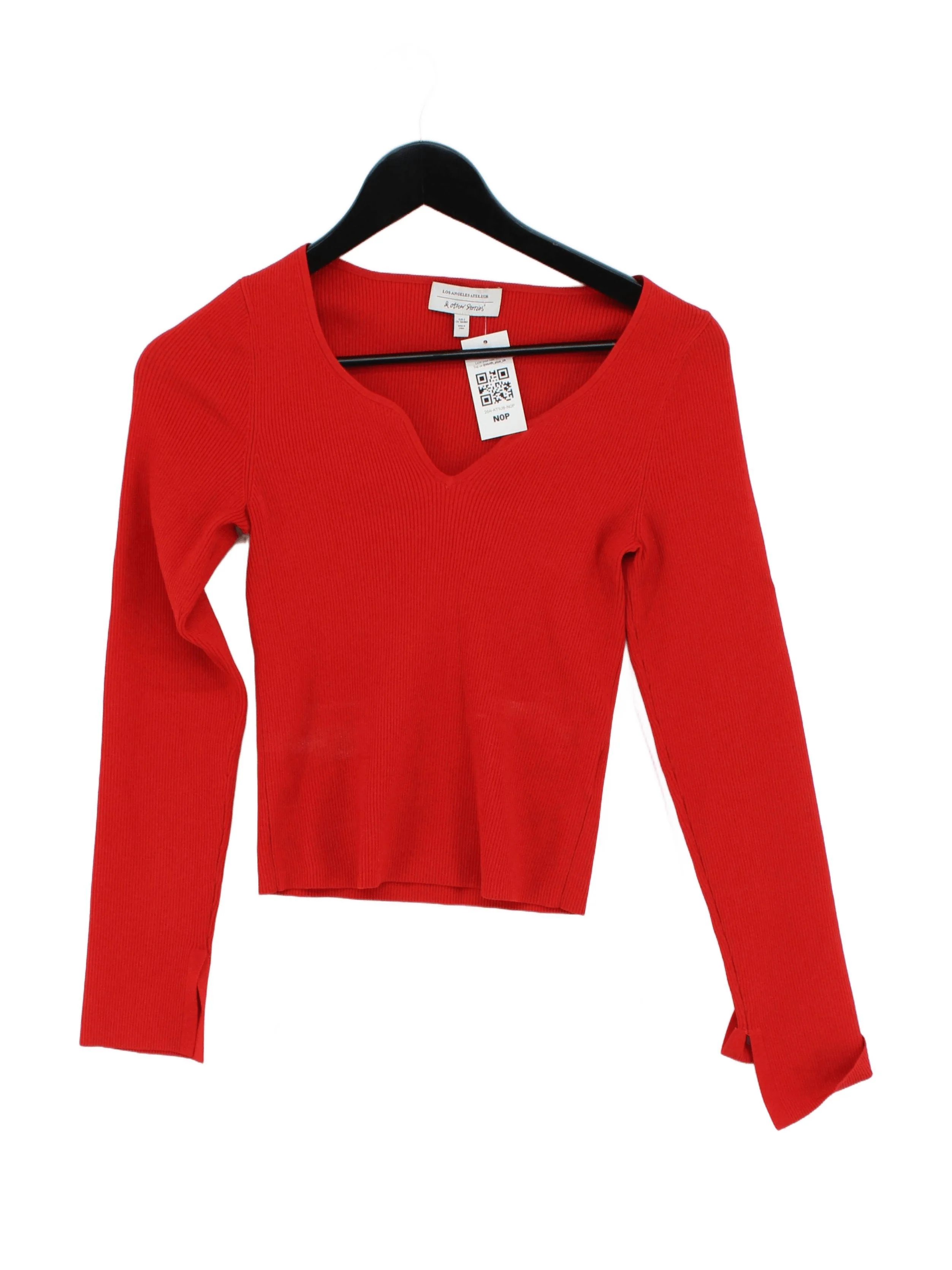 & Other Stories Women's Top S Red Acetate