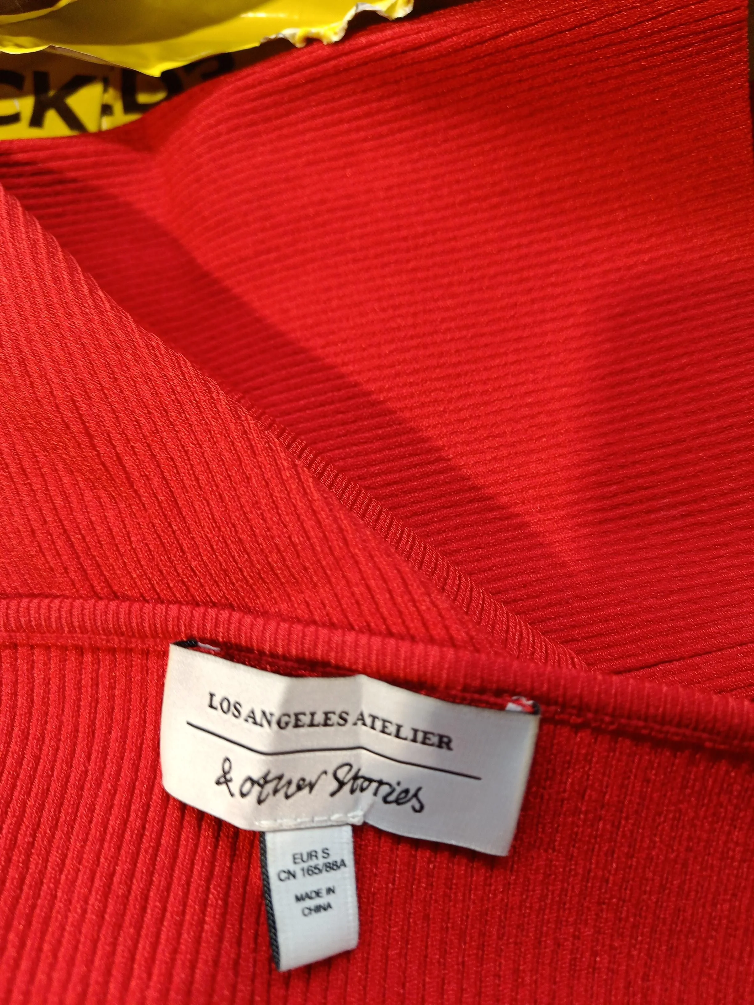 & Other Stories Women's Top S Red Acetate - Image 6
