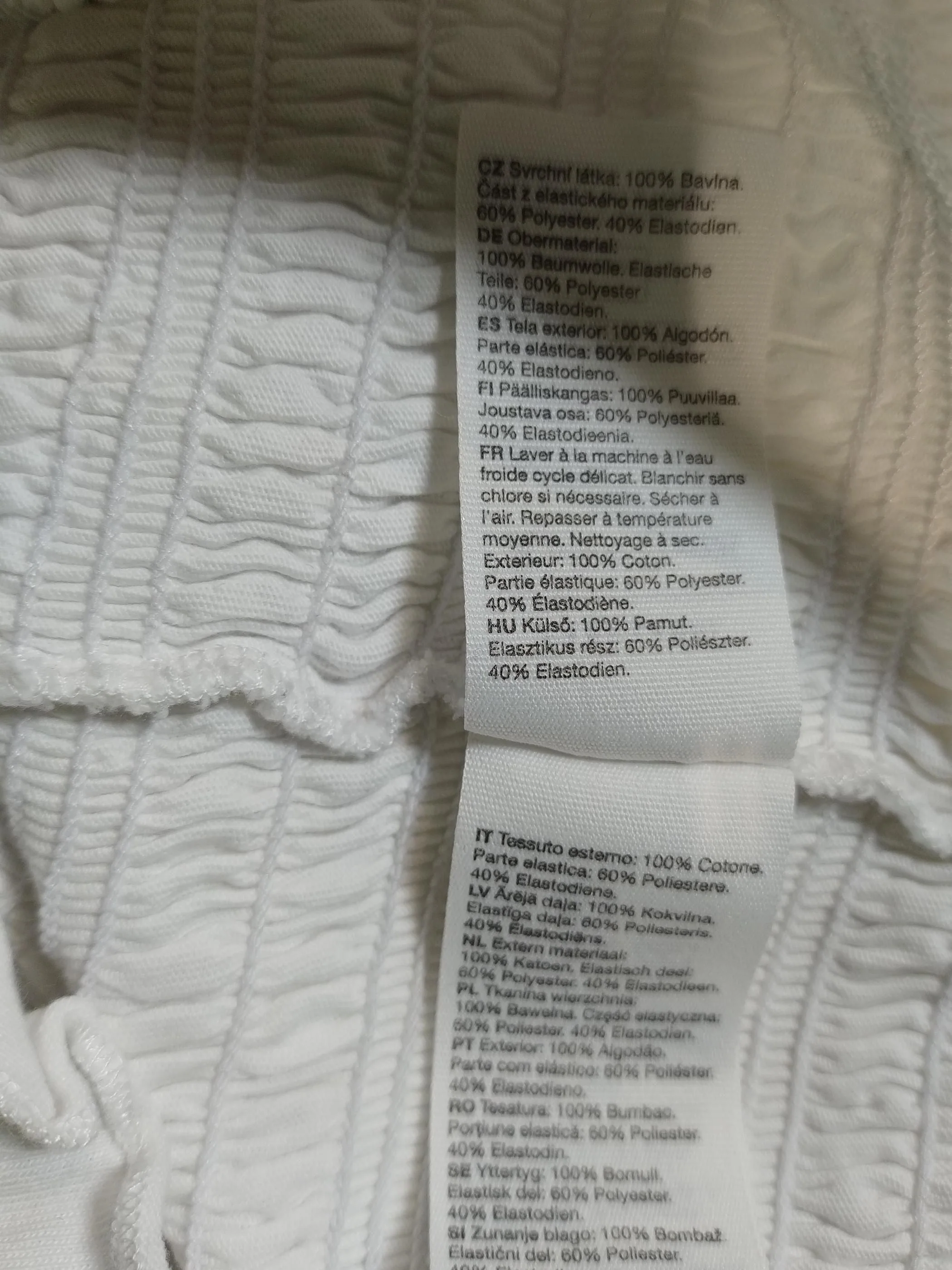 & Other Stories Women's Top S White Cotton with Polyester, Elastane Cropped - Image 9