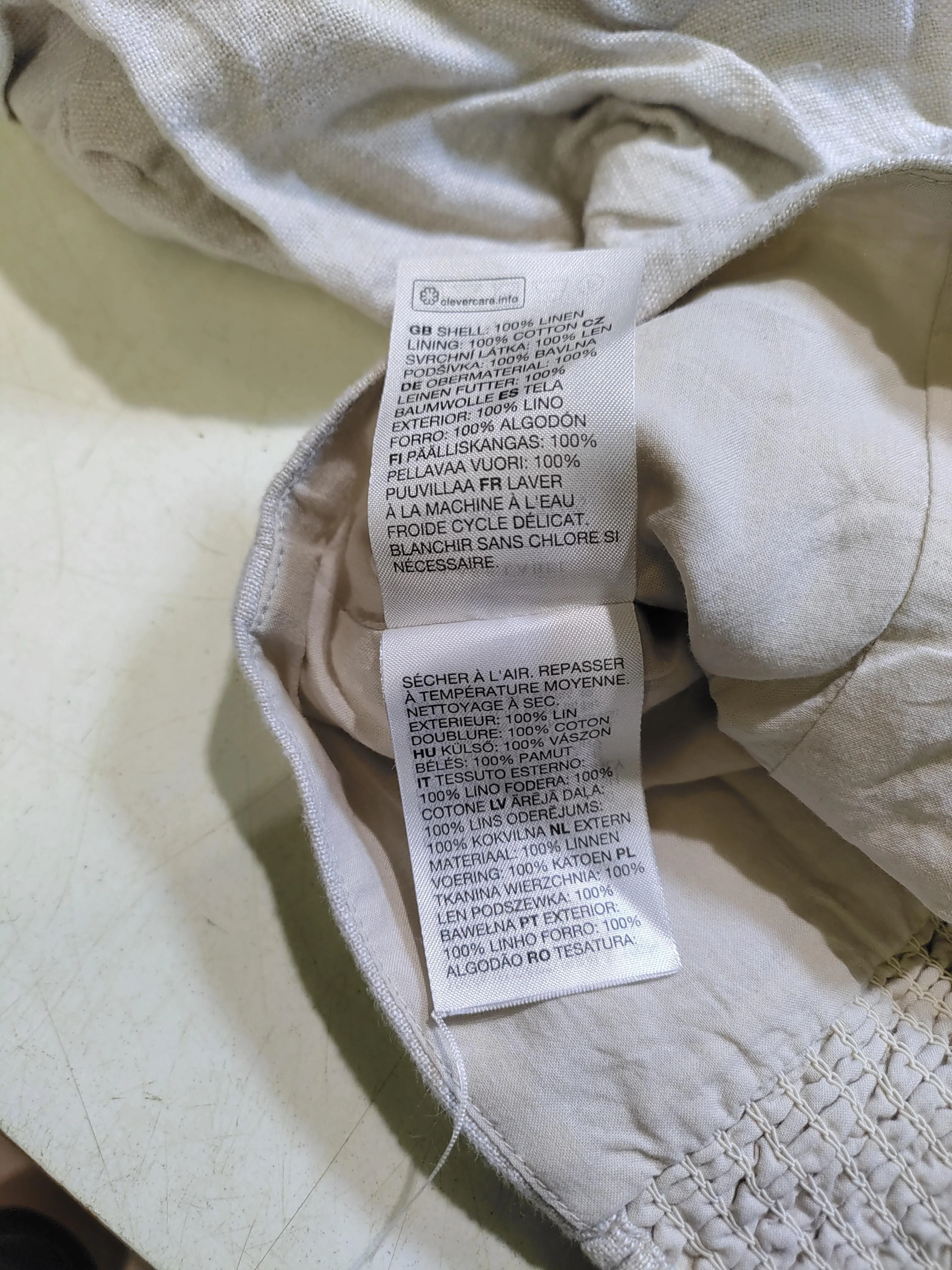& Other Stories Women's Top UK 10 Cream 100% Linen Cropped - Image 6