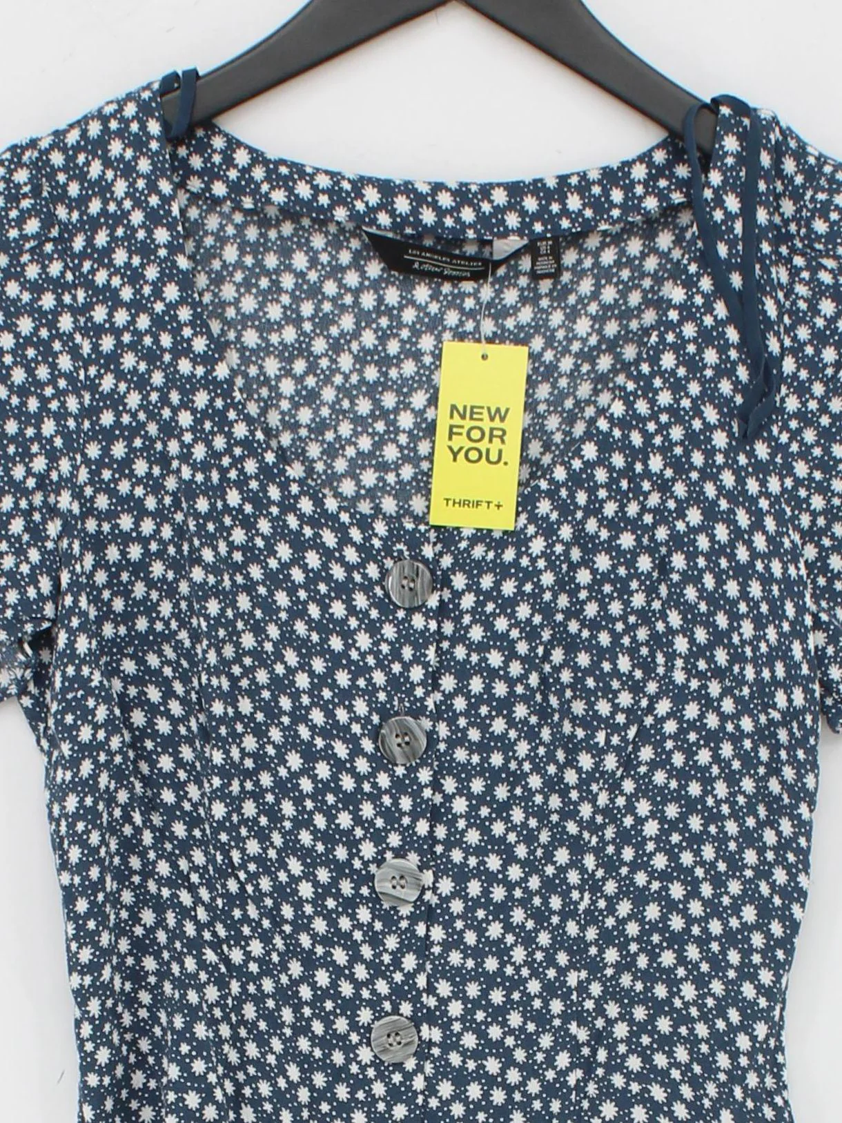 & Other Stories Women's Top UK 8 Blue 100% Viscose Basic - Image 3