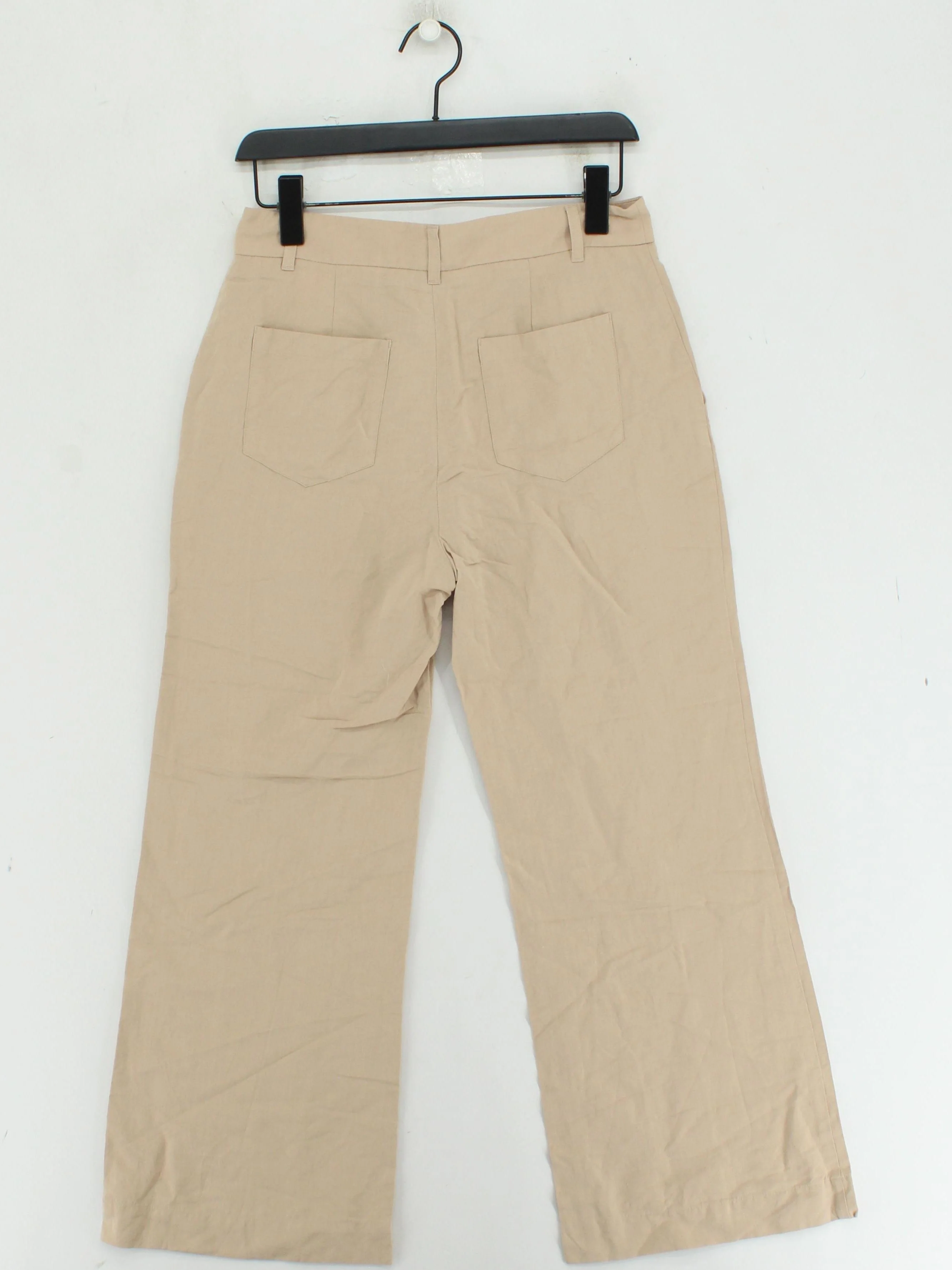 & Other Stories Women's Trousers UK 10 Tan Viscose with Linen, Polyester Chino - Image 2
