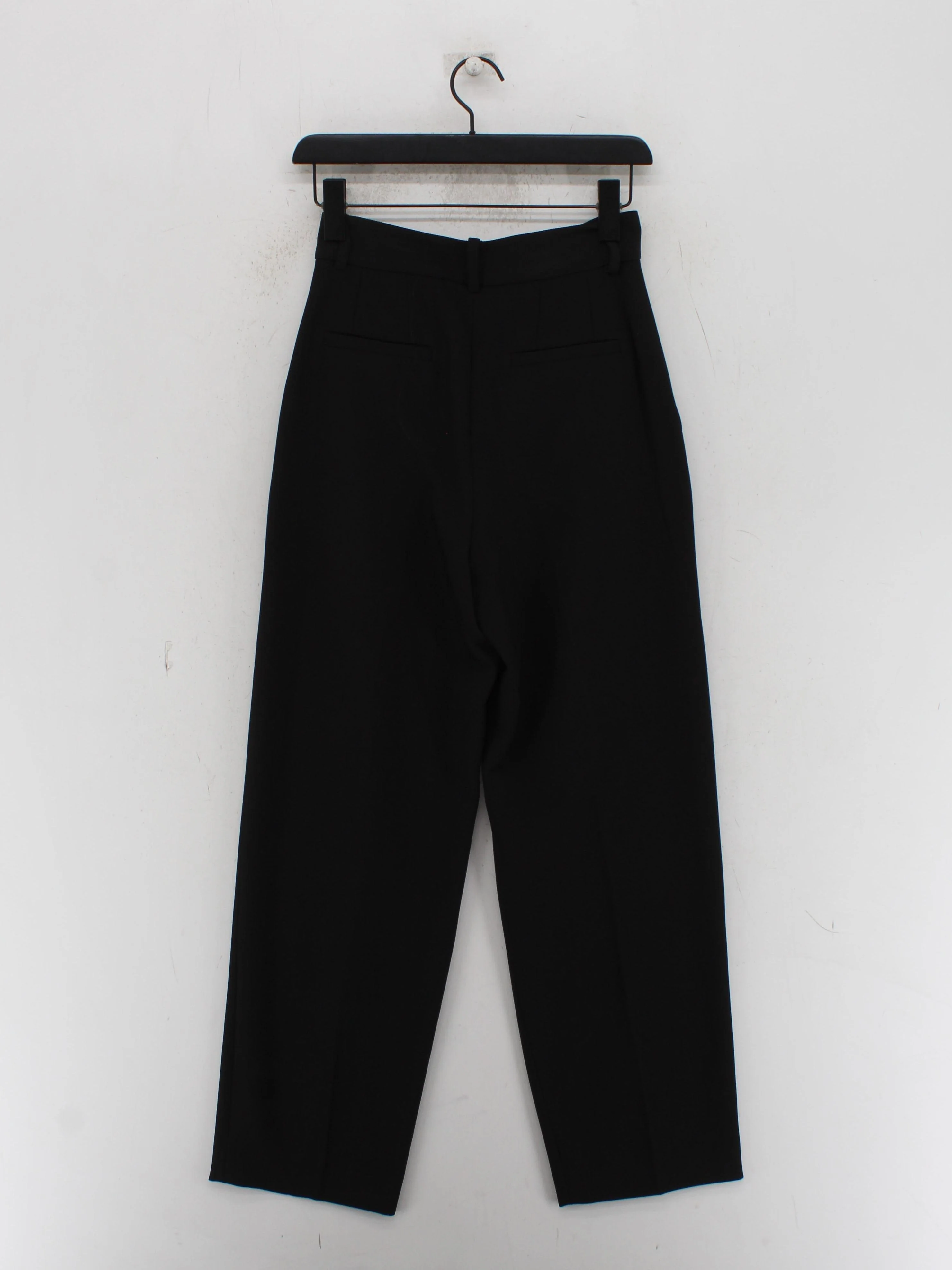 & Other Stories Women's Trousers UK 6 Black Polyester with Elastane Cropped - Image 2