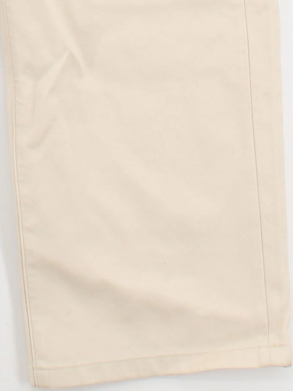 & Other Stories Women's Trousers UK 6 Cream 100% Cotton Wide-Leg Chino - Image 4
