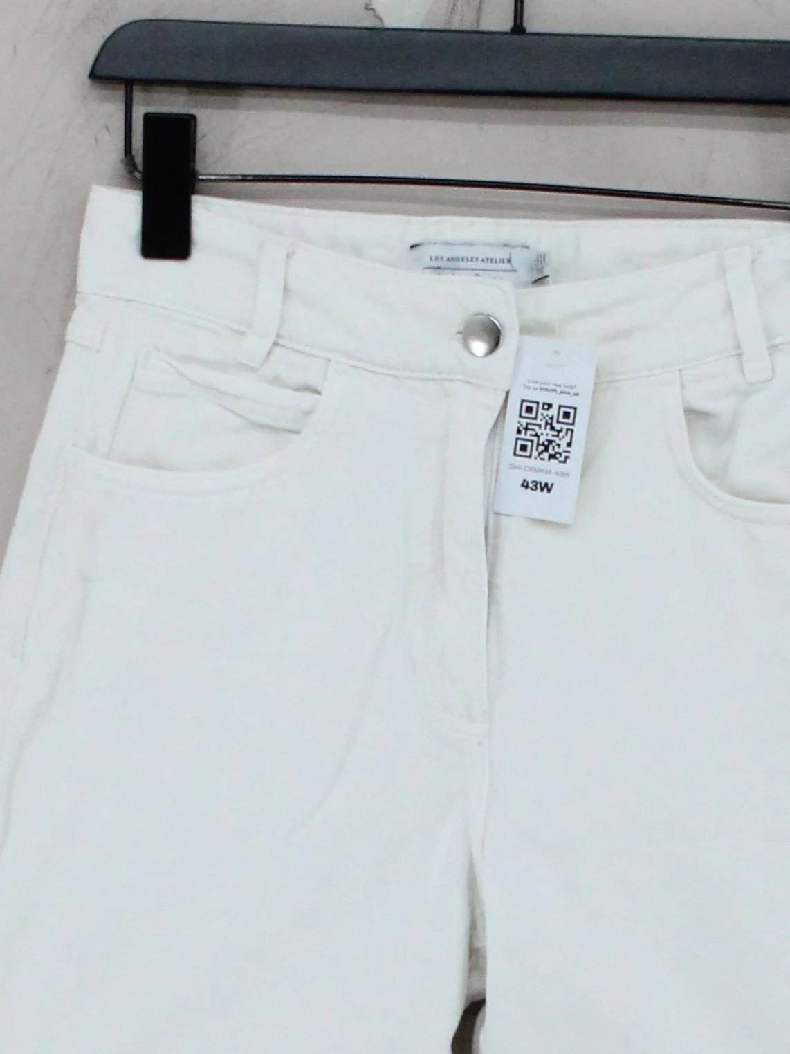 & Other Stories Women's Trousers UK 8 White 100% Cotton Straight Chino - Image 3