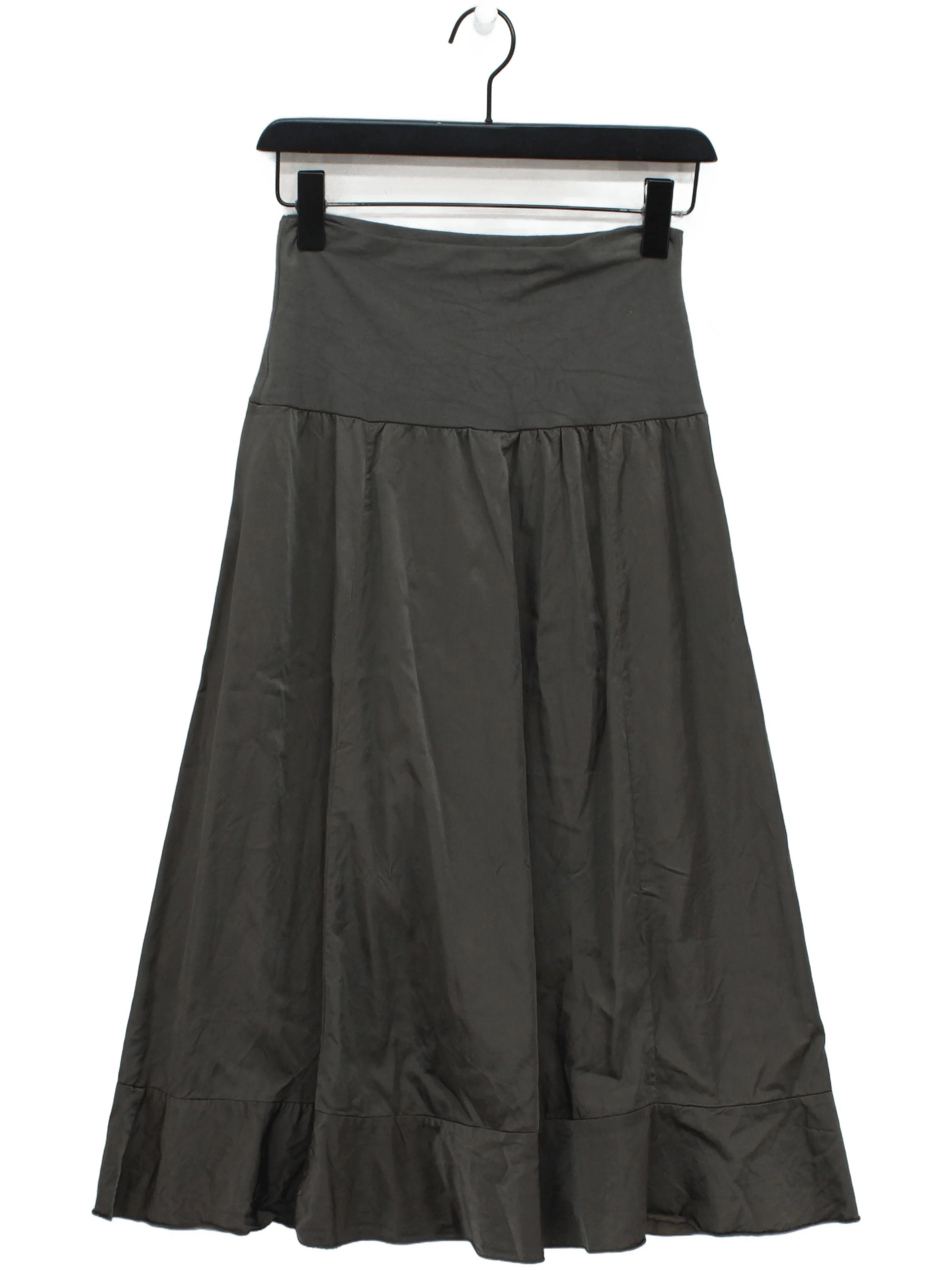 Out Of Xile Women's Midi Skirt M Grey Viscose with Cotton, Elastane Midi A-Line