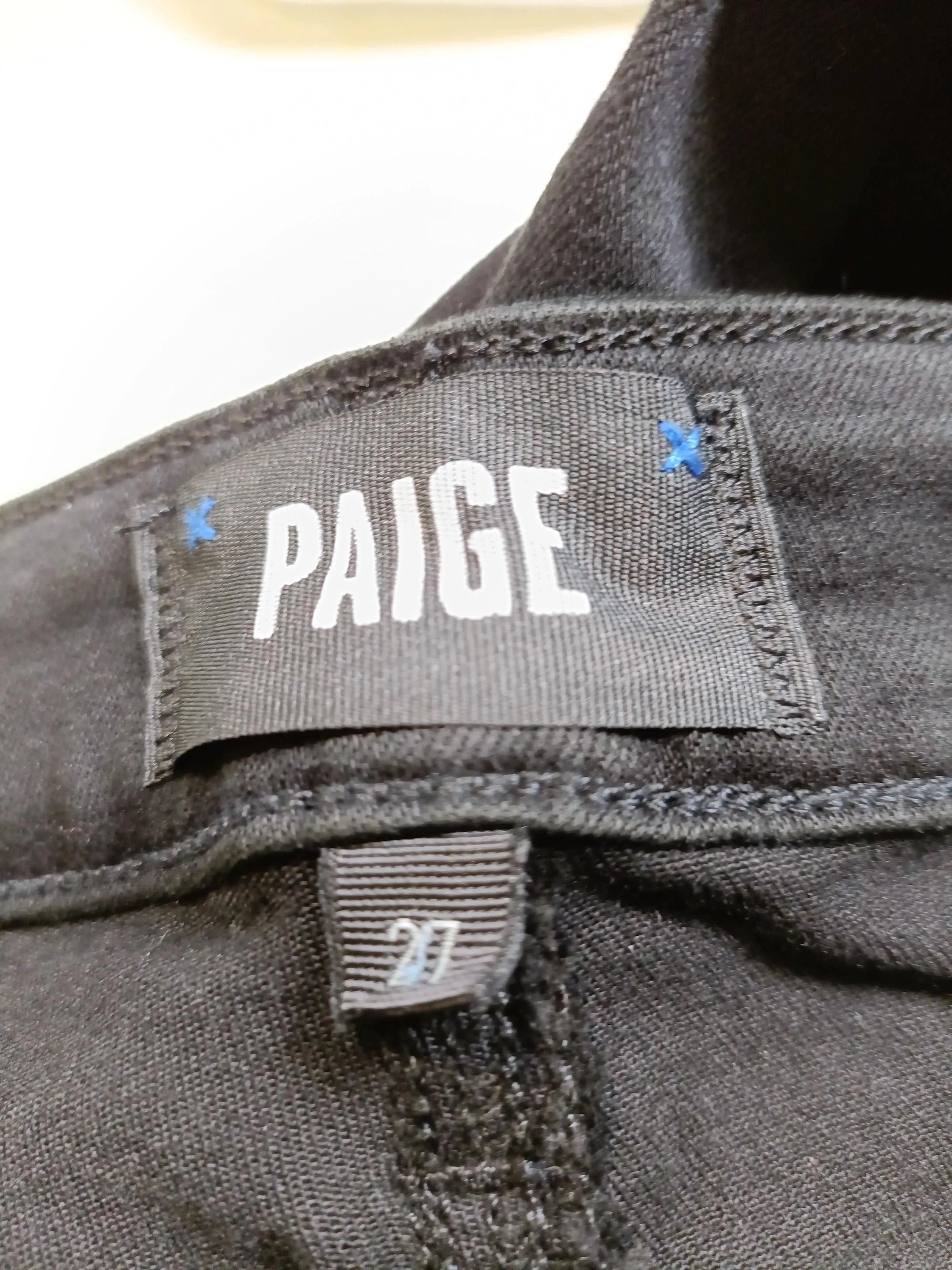 Paige Women's Jeans W 27 in Black Rayon with Cotton, Polyester, Spandex Wide-Leg - Image 5