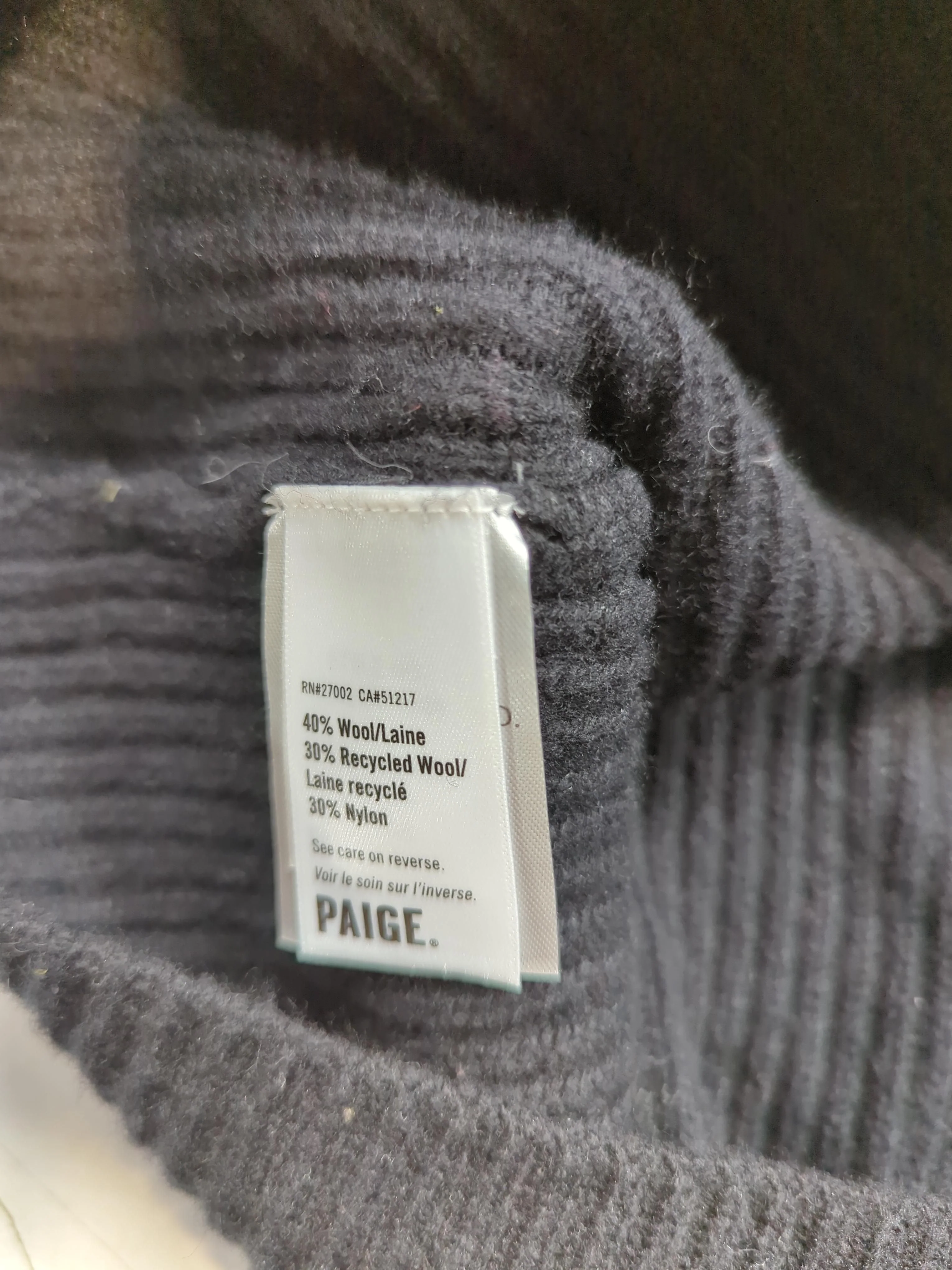 Paige Women's Jumper M Black Wool with Nylon Round Neck Pullover - Image 7