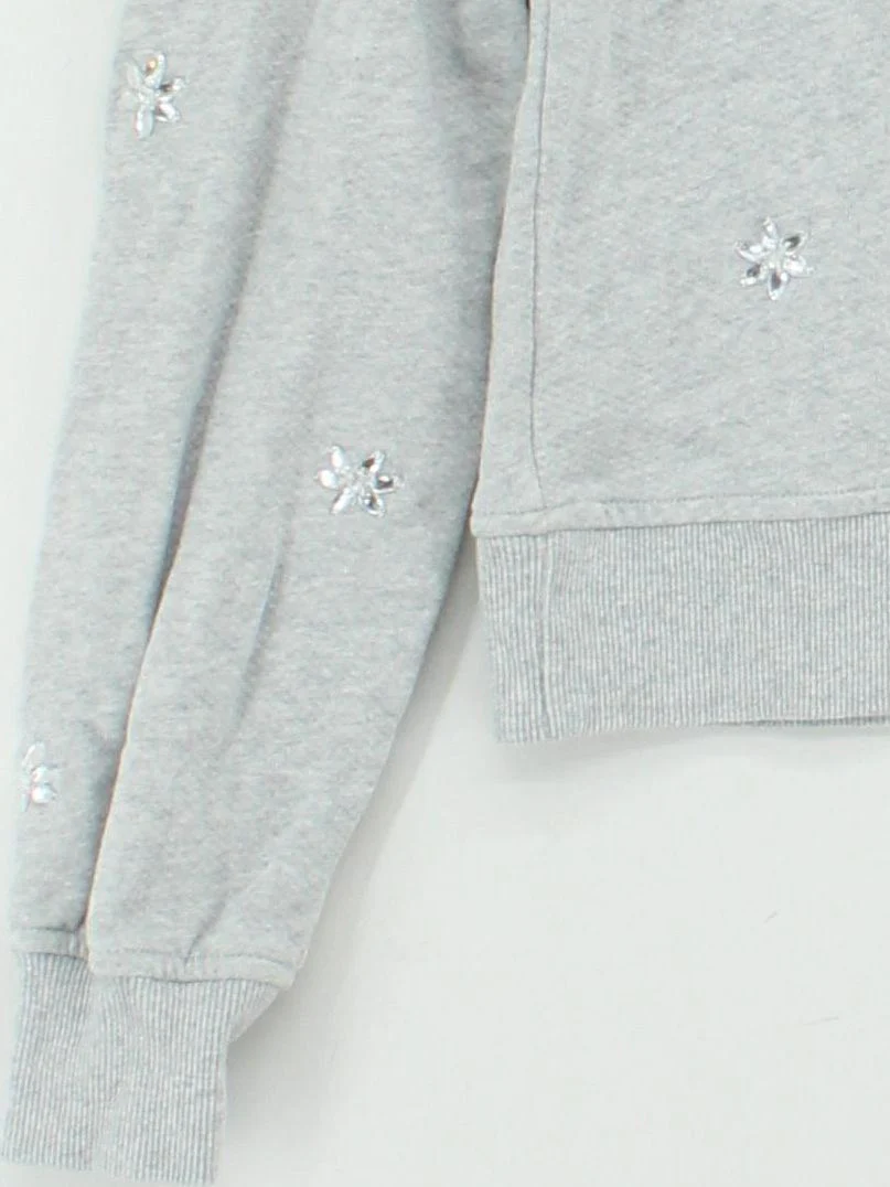 Paige Women's Jumper S Grey Cotton with Spandex Crew Neck Pullover - Image 4