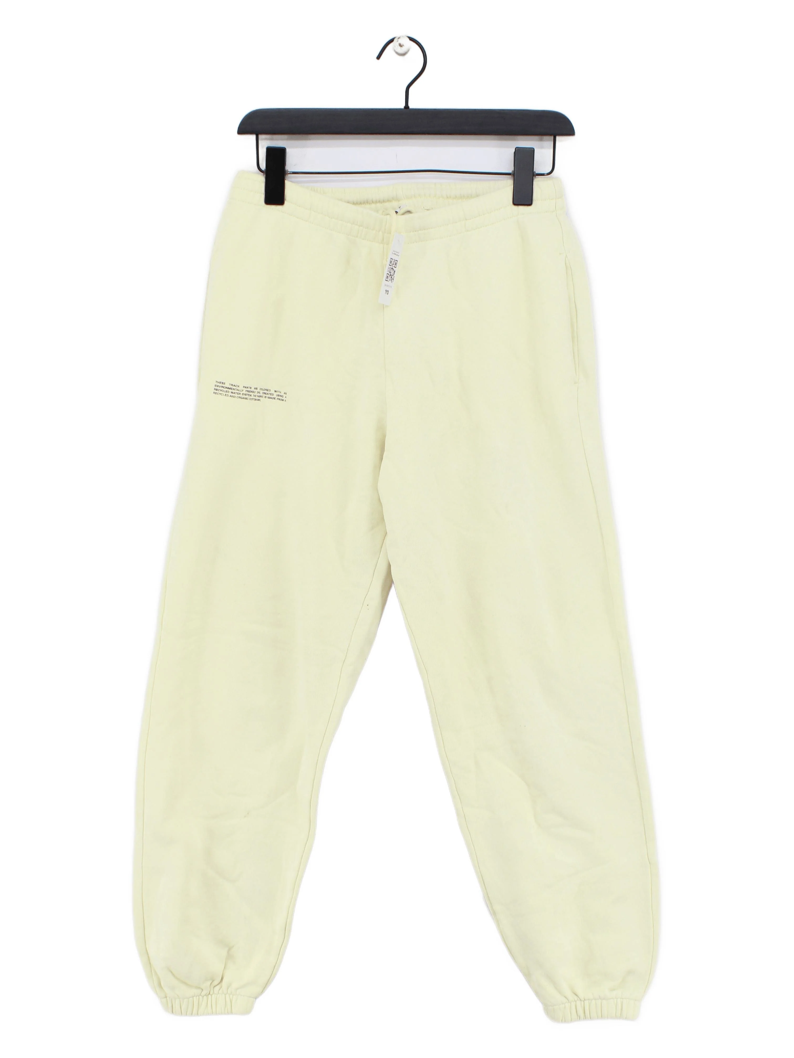 Pangaia Women's Sports Bottoms S Cream 100% Cotton Tapered Sweatpants
