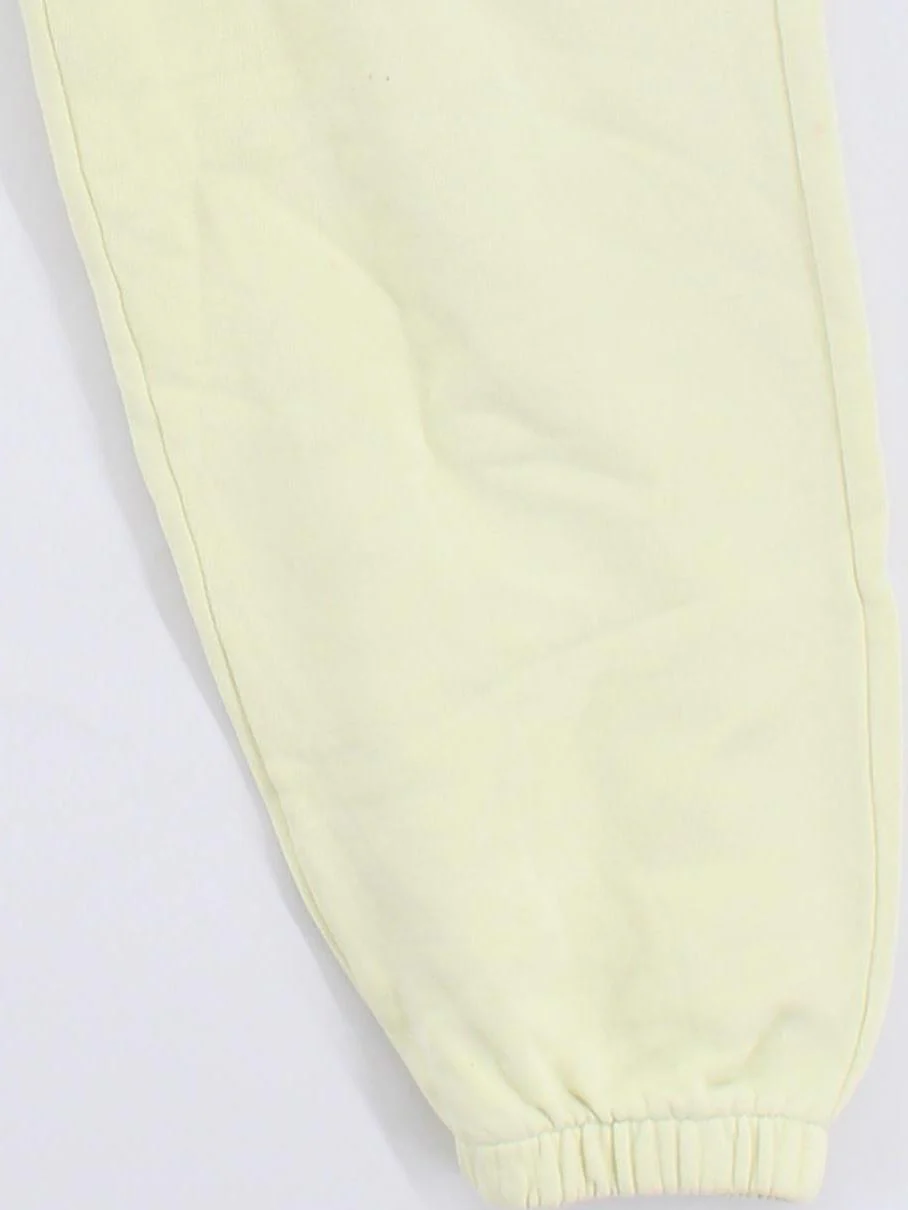 Pangaia Women's Sports Bottoms S Cream 100% Cotton Tapered Sweatpants - Image 4