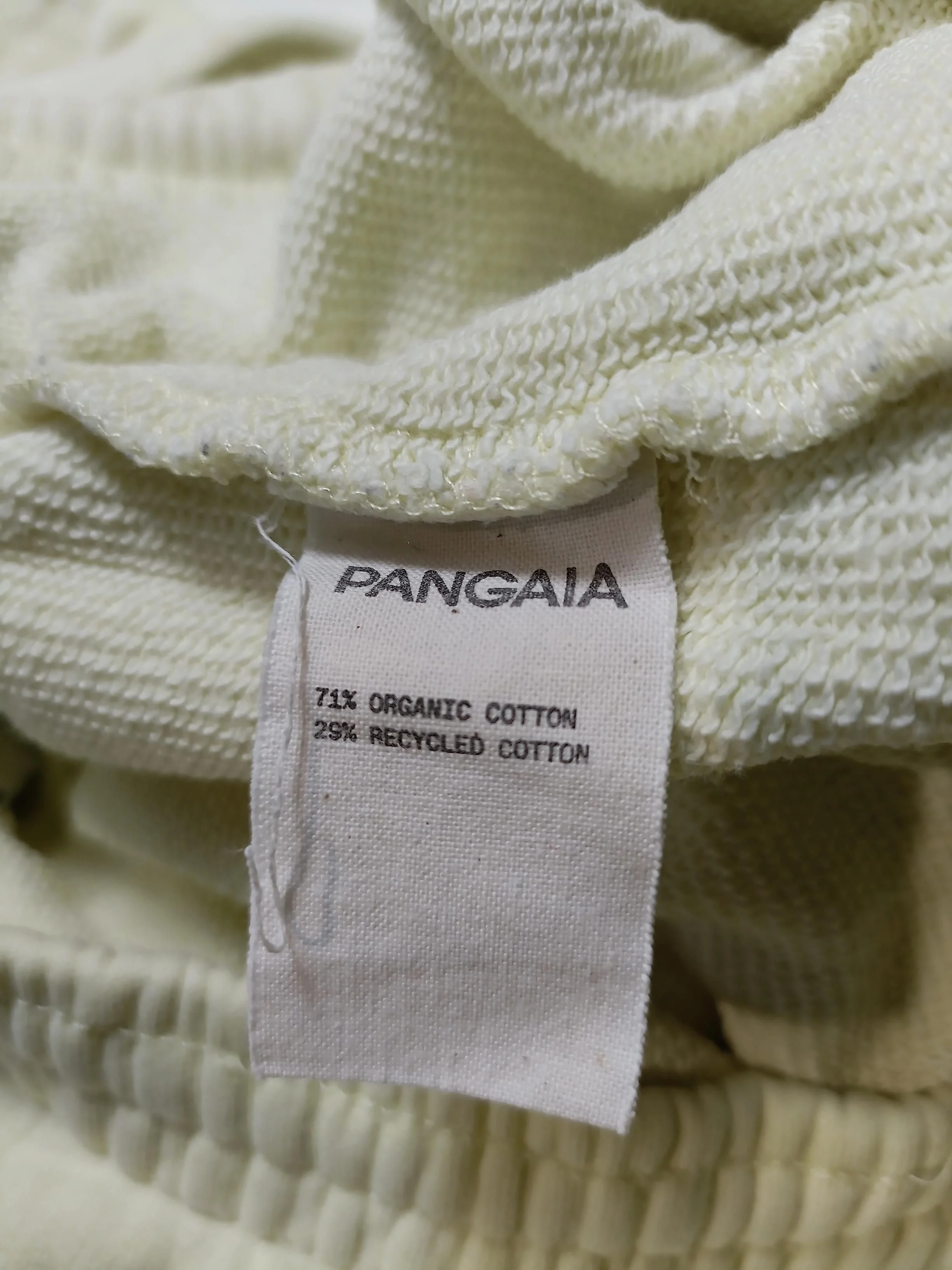 Pangaia Women's Sports Bottoms S Cream 100% Cotton Tapered Sweatpants - Image 7