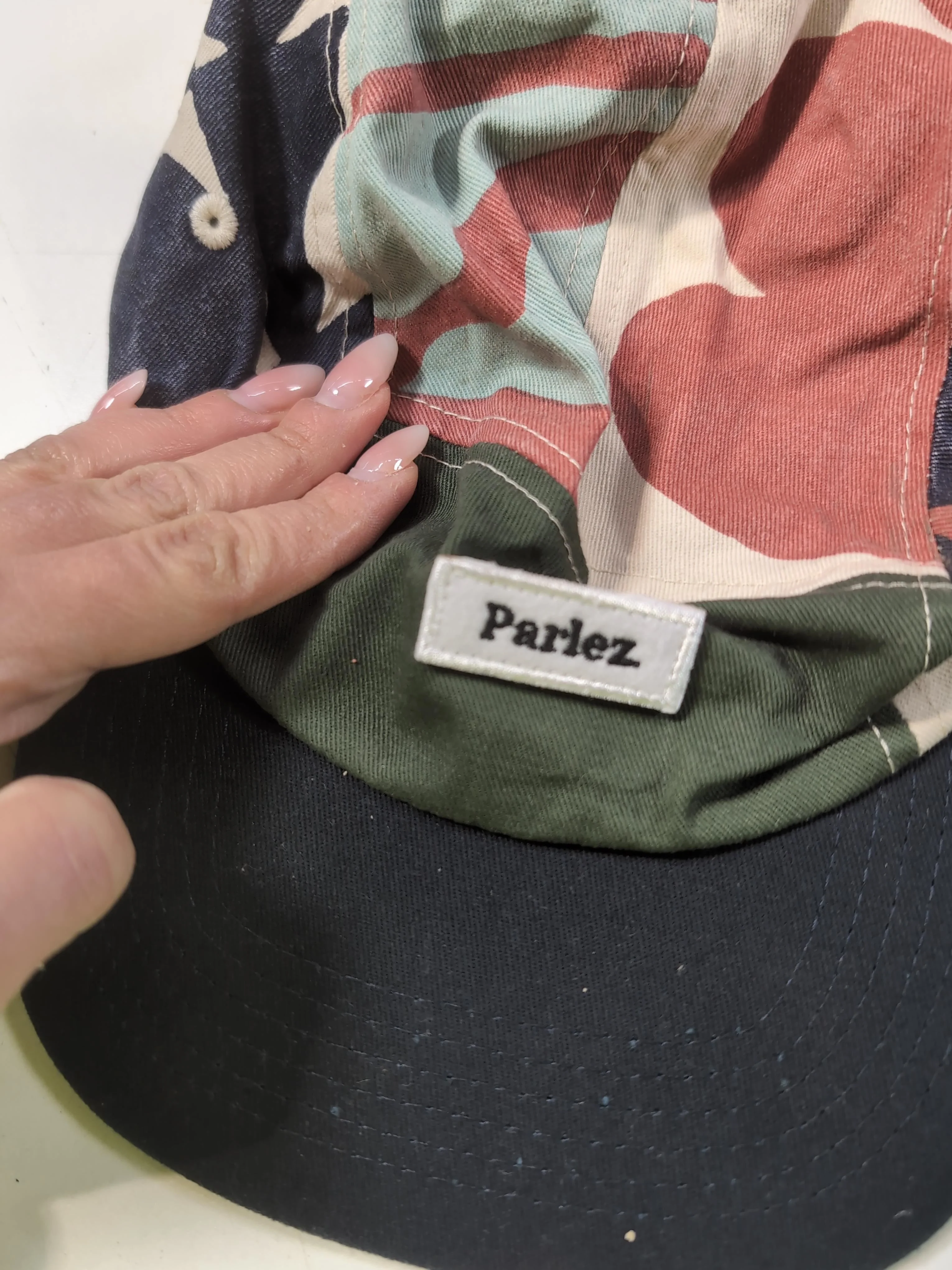 Parlez Men's Hat M Multi Graphic 100% Cotton 5 Panel - Image 6