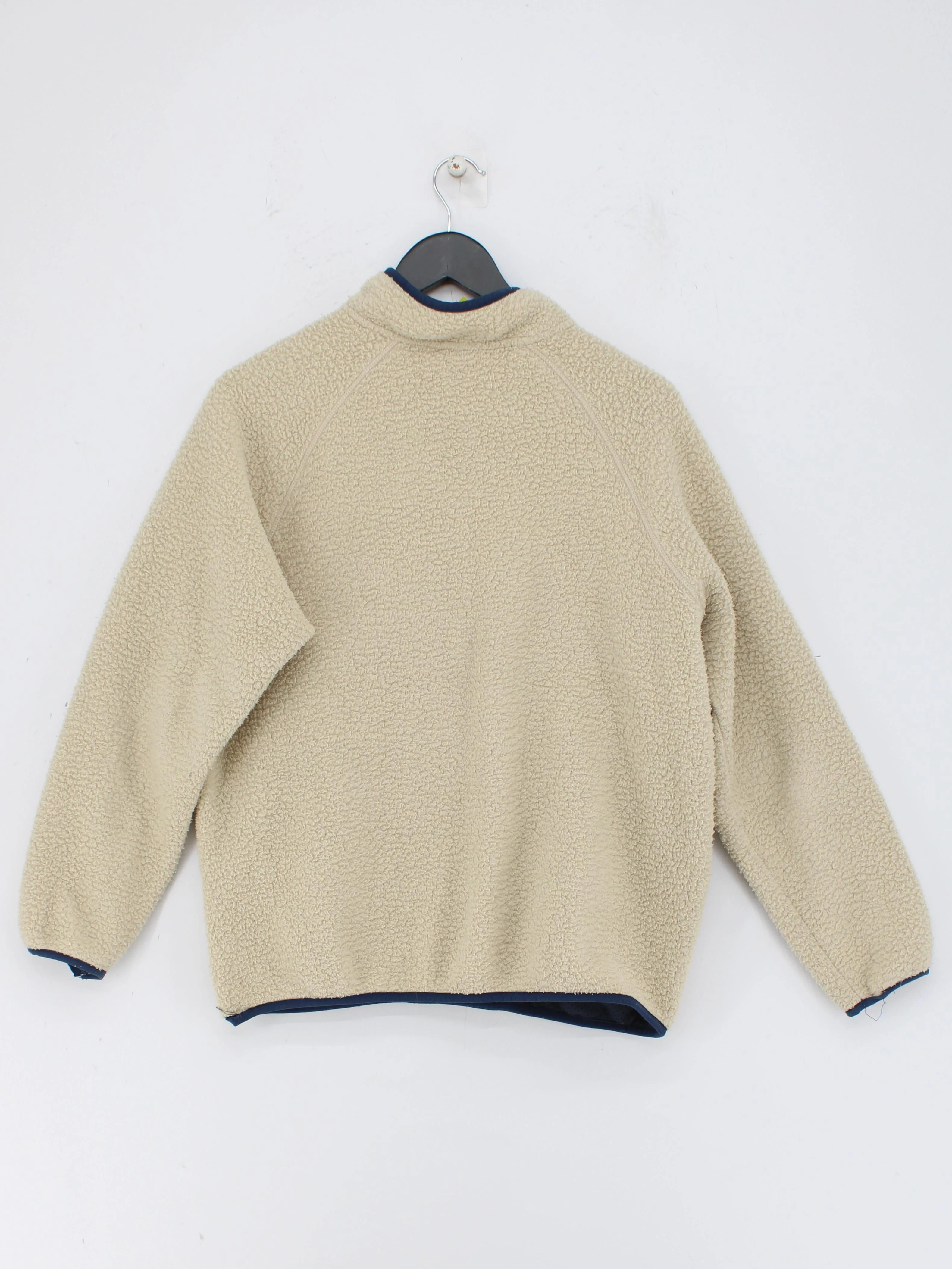 Passenger Men's Jumper L Cream 100% Polyester Mock Neck Pullover - Image 2