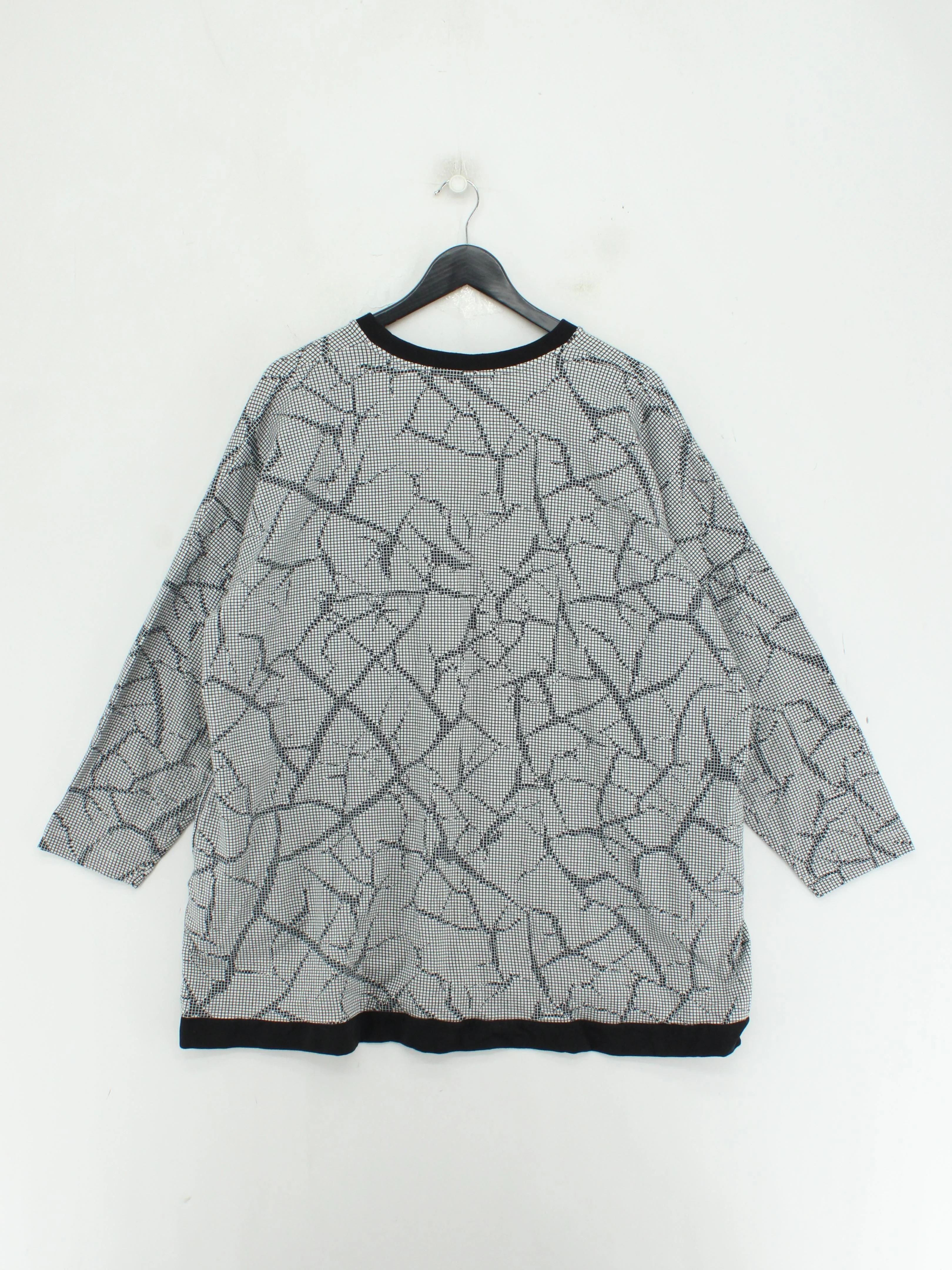 Patternity John Lewis Women's T-Shirt L Grey Cotton with Elastane Basic - Image 2