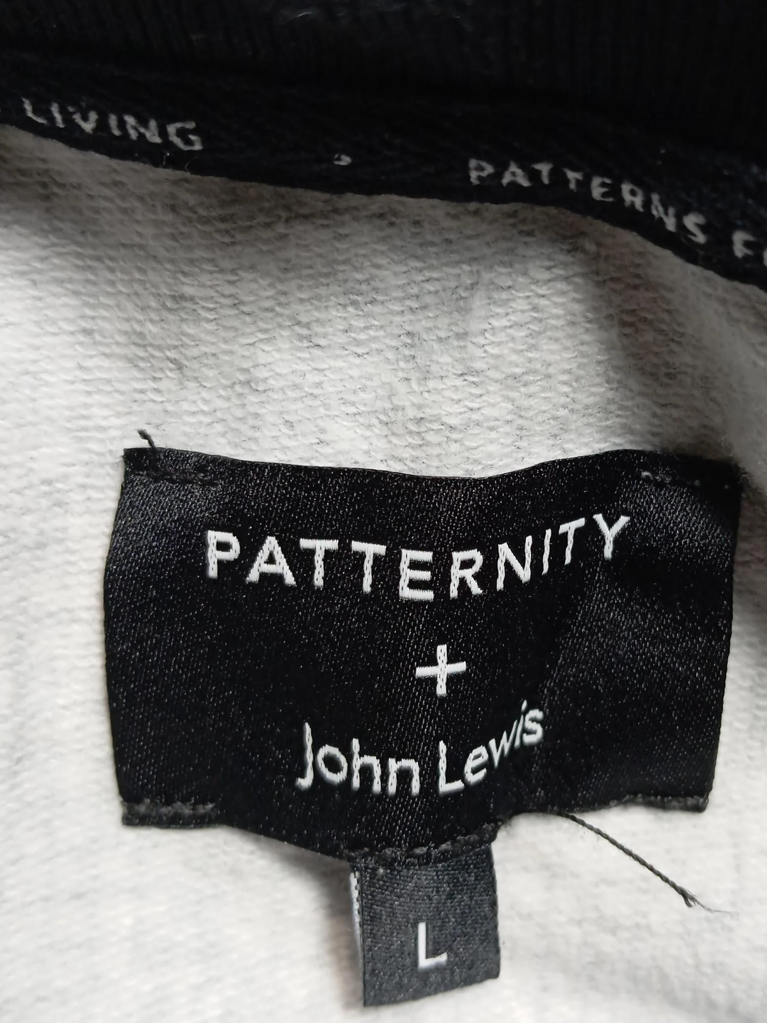 Patternity John Lewis Women's T-Shirt L Grey Cotton with Elastane Basic - Image 5