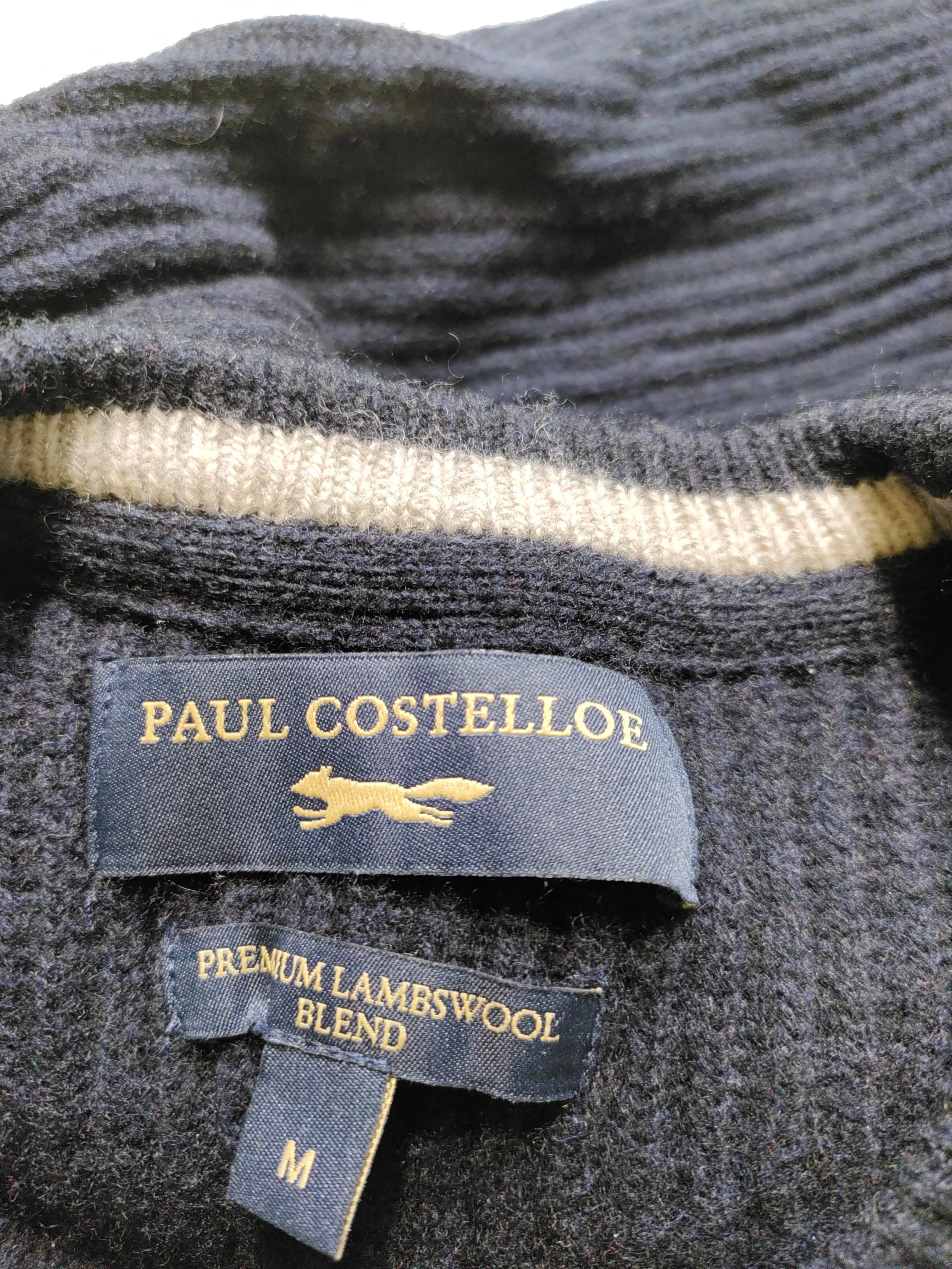 Paul Costelloe Men's Jumper M Blue Wool with Nylon Crew Neck Pullover - Image 6