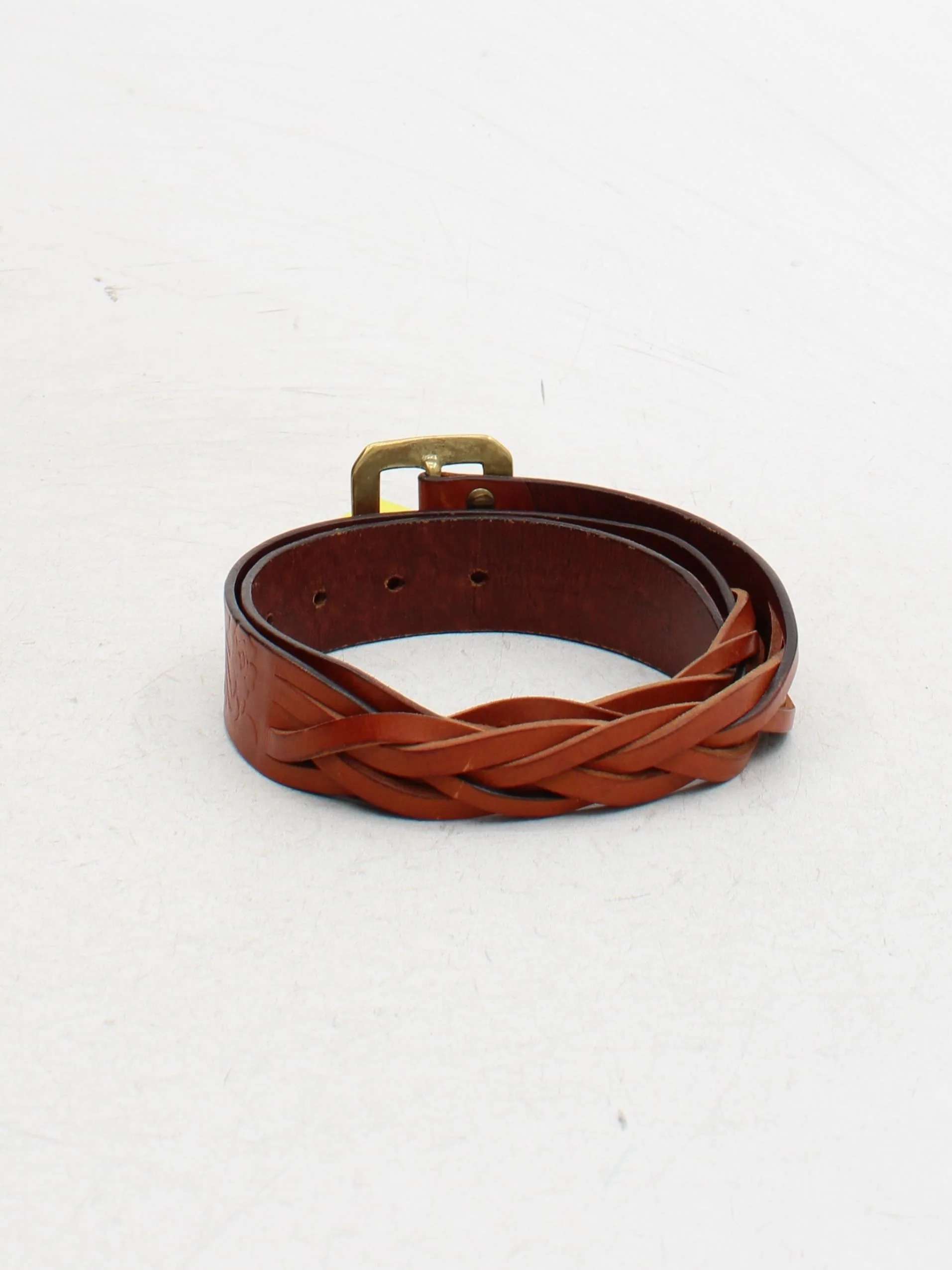 Paul Smith Men's Belt Tan 100% Leather Braided/Woven Belt - Image 2